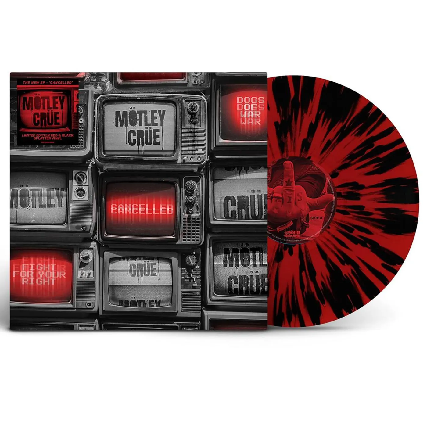 Mötley Crüe Cancelled (Explicit Lyrics, EP, Red, Black) Vinyl Record