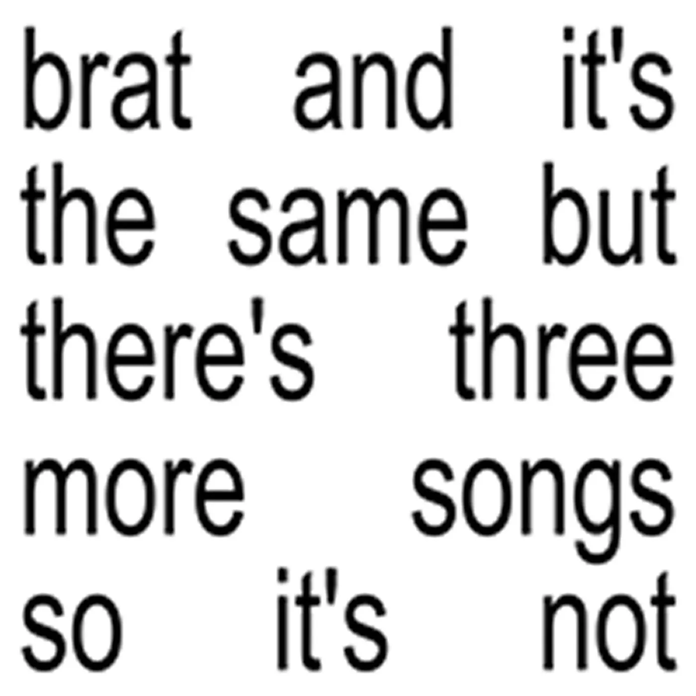 Charli xcx Brat And It's The Same But There's Three More Songs So It's Not (Deluxe/2LP/White) Vinyl Record