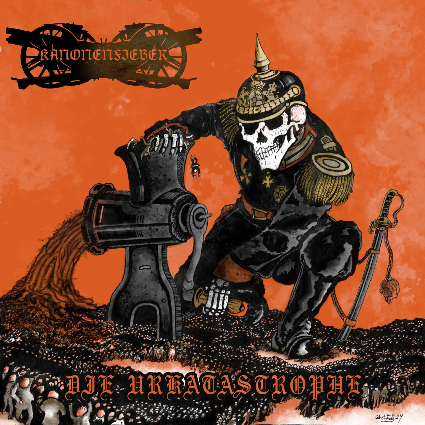 Kanonenfieber Die Urkatastrophe (Limited/Bottle Green-Bone Colored-Black Splatter) Vinyl Record