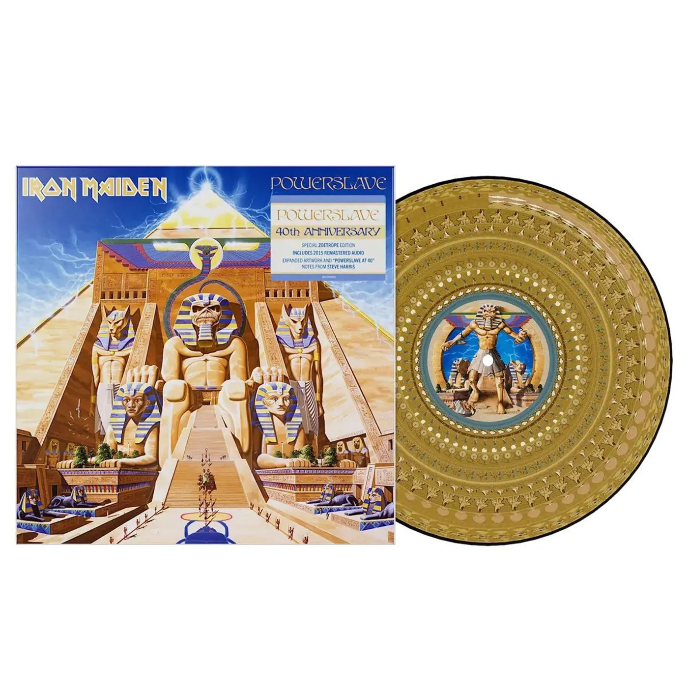 Iron Maiden Powerslave (40th Anniversary/Zoetrope) Vinyl Record