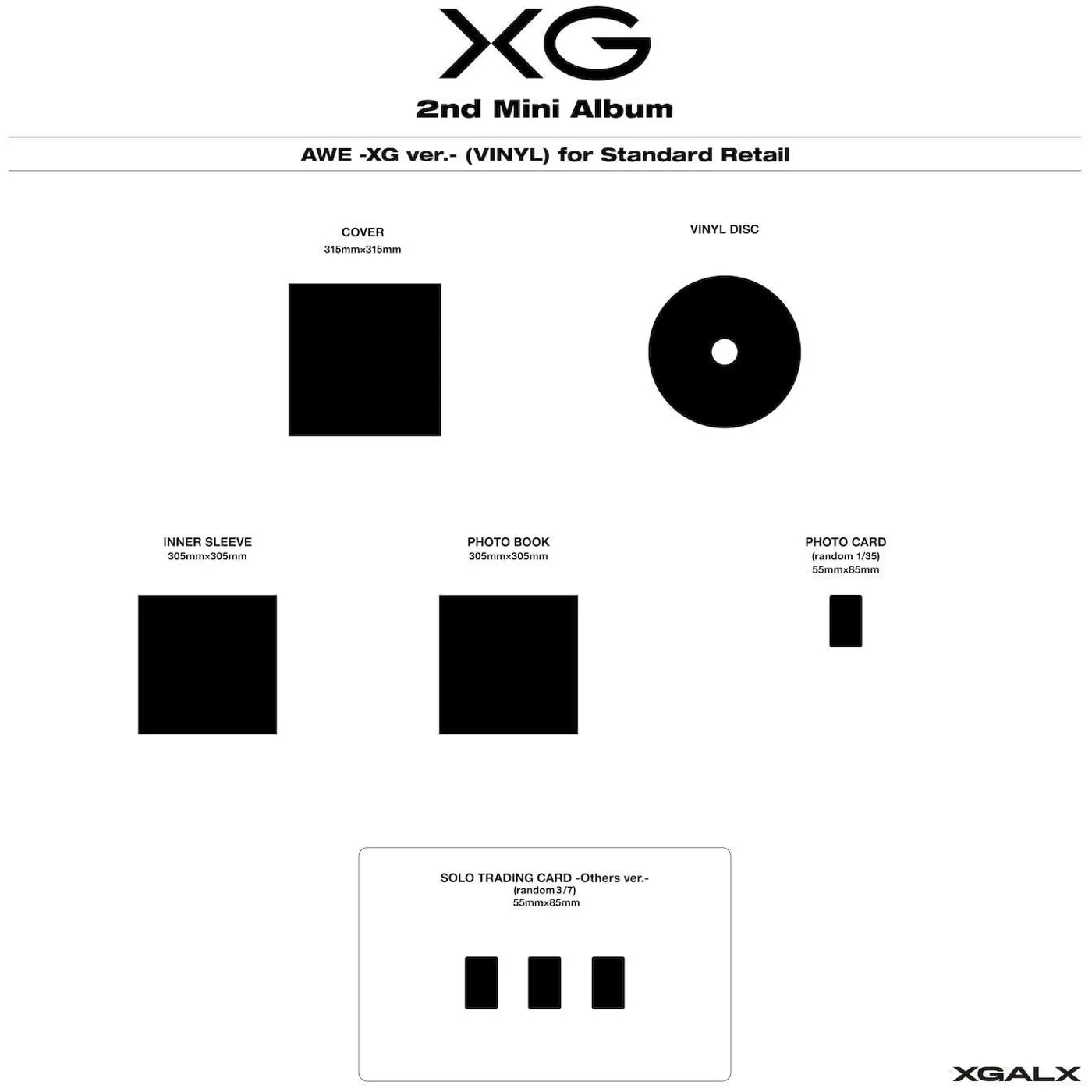 XG Awe (Trading Cards, Gatefold LP Jacket, Photo / Photo Card, Photo Book) Vinyl Record