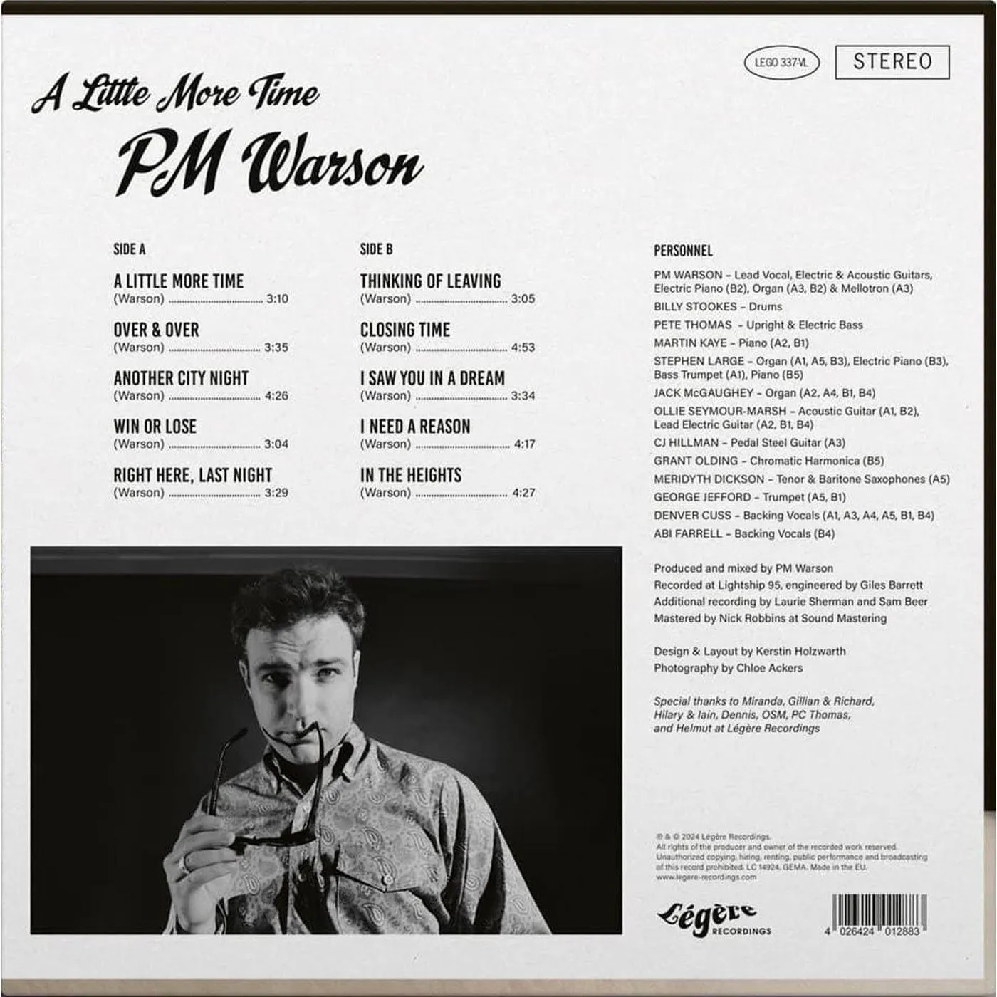 PM Warson Little More Time Vinyl Record