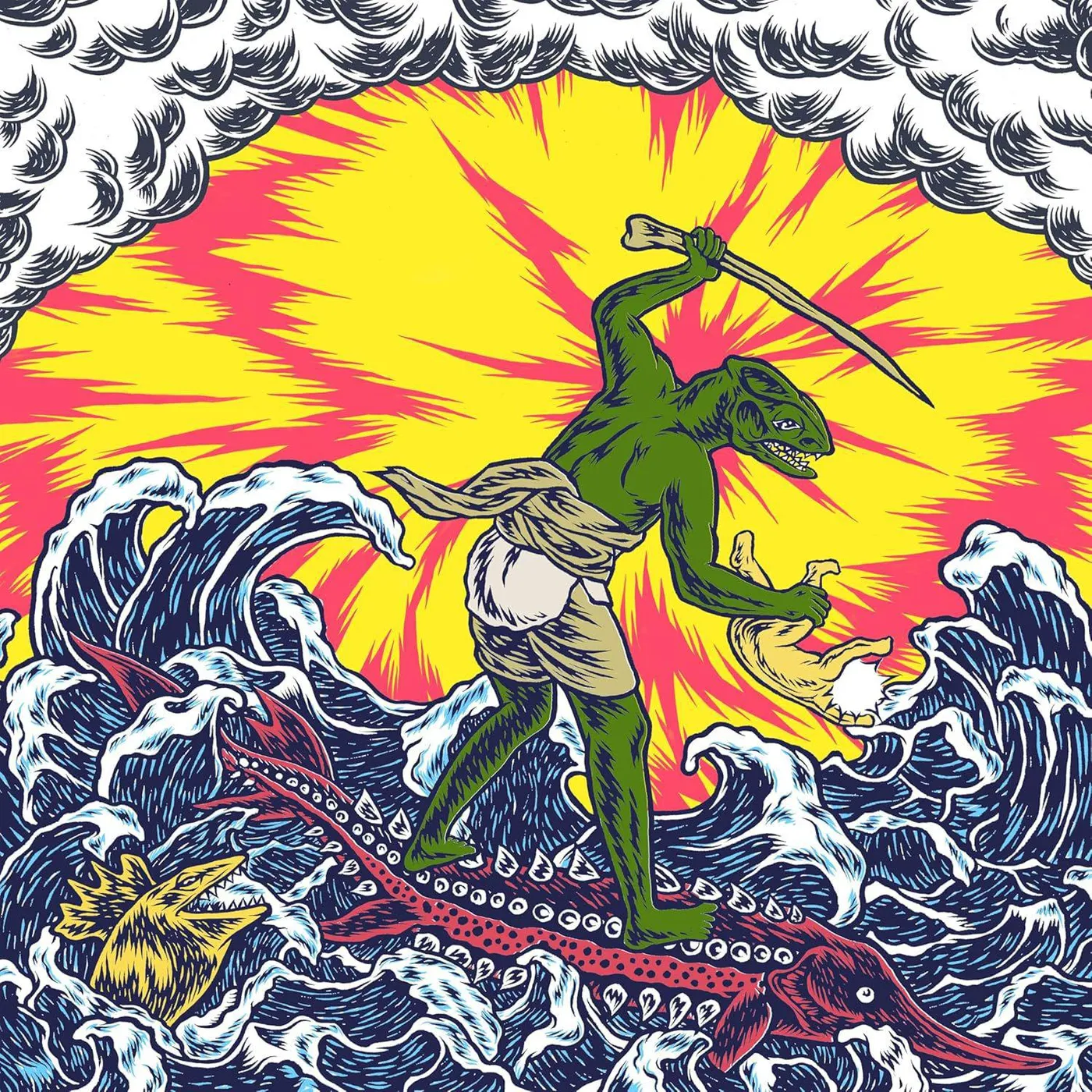 King Gizzard & The Lizard Wizard Teenage Gizzard (Blue Eco Mix) Vinyl Record