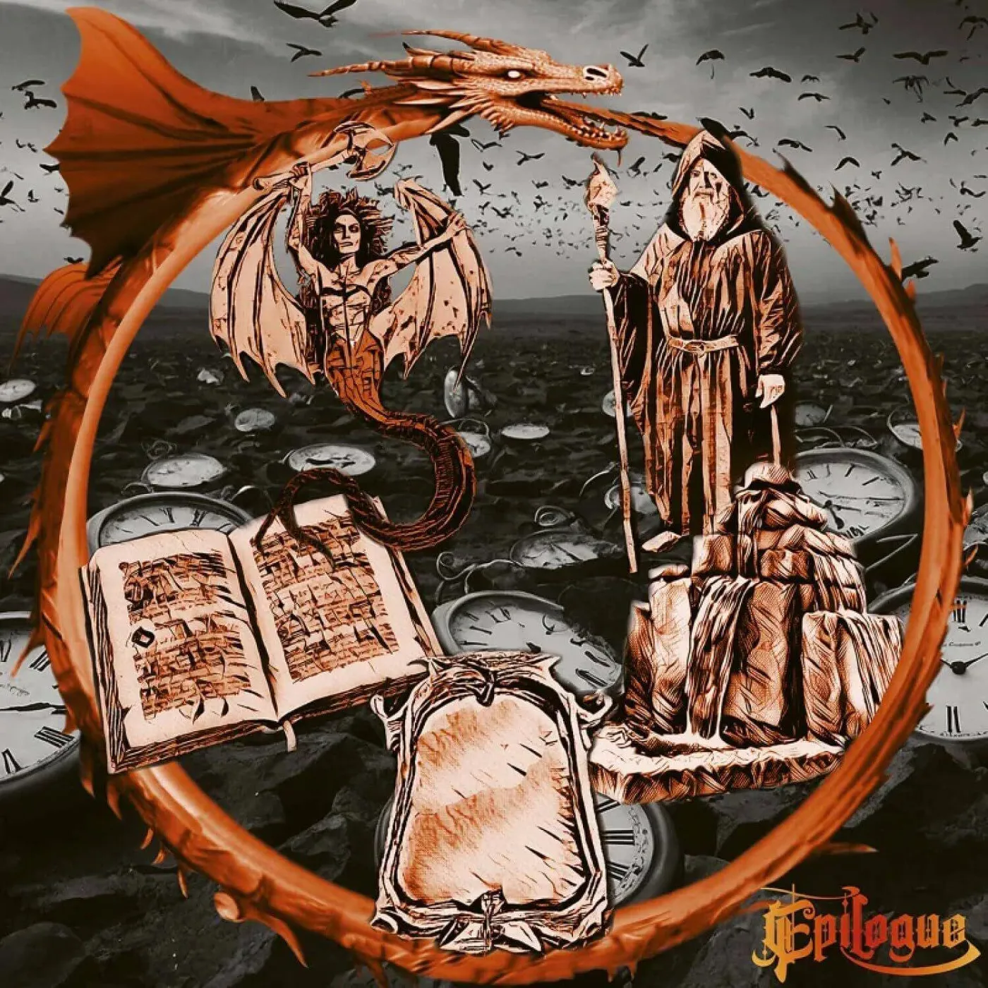 Vulcano Epilogue - Grey/Black Galaxy Vinyl Record