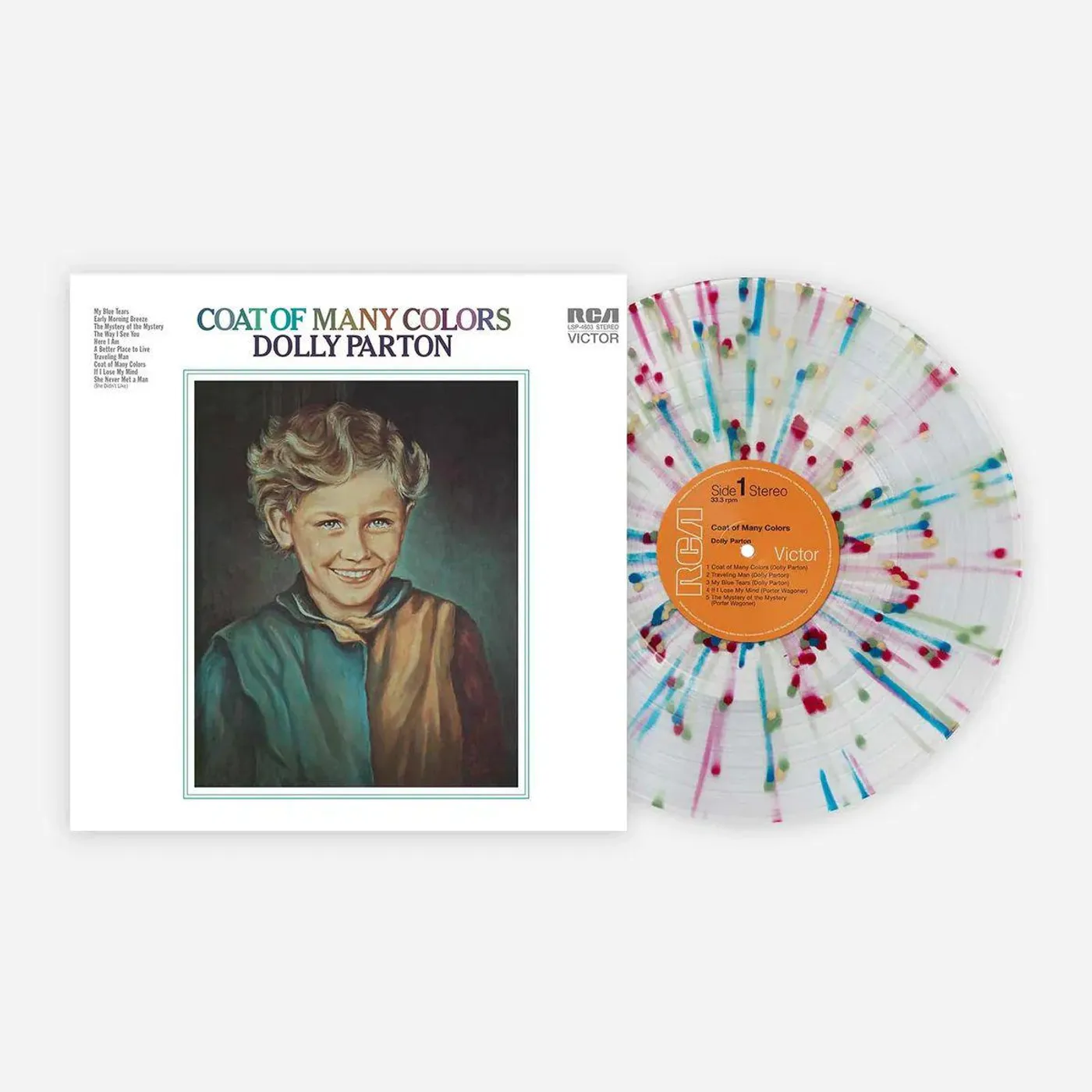 Dolly Parton Coat Of Many Colors (Rainbow Splatter) Vinyl Record