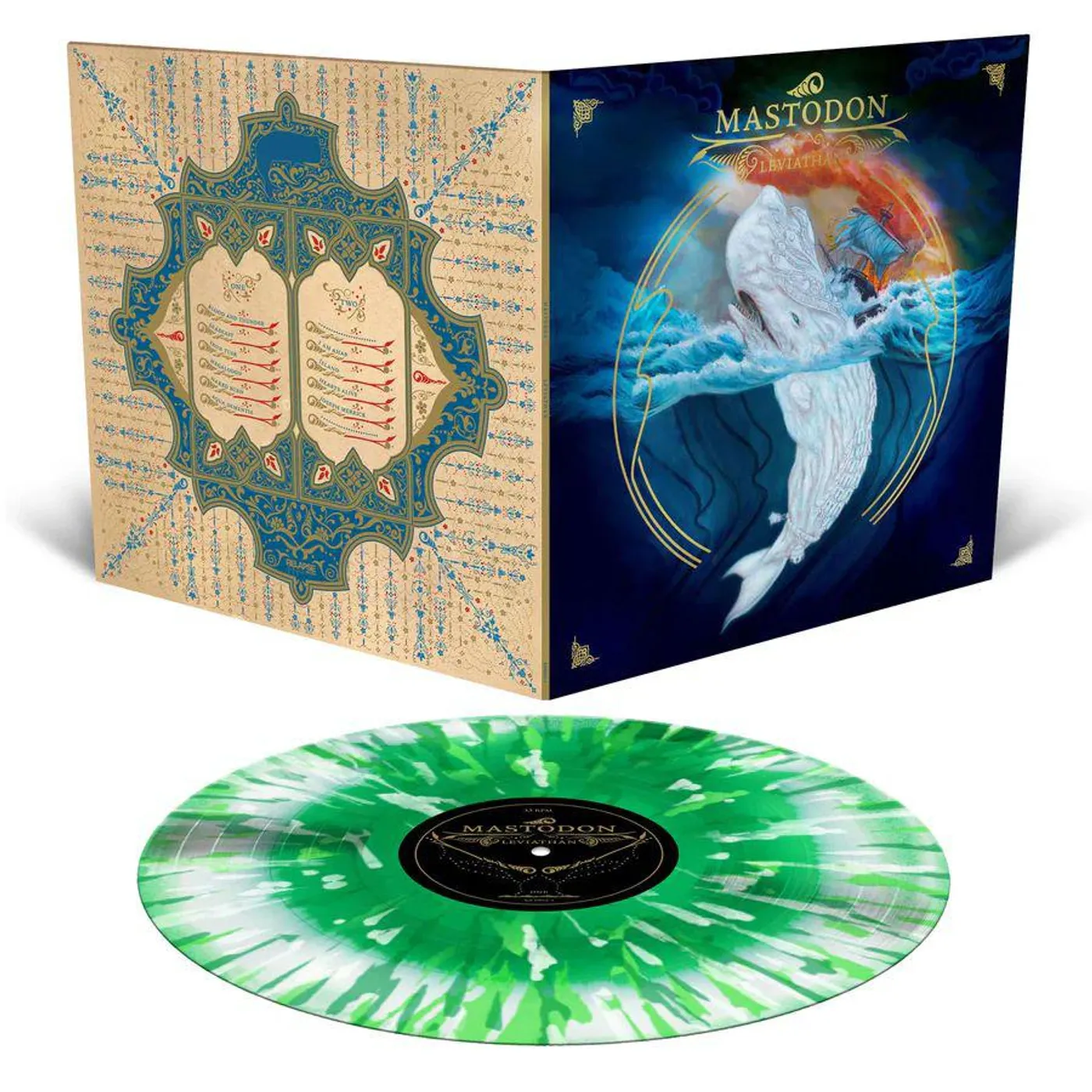 Mastodon Leviathan (White, Green, Splatter) Vinyl Record