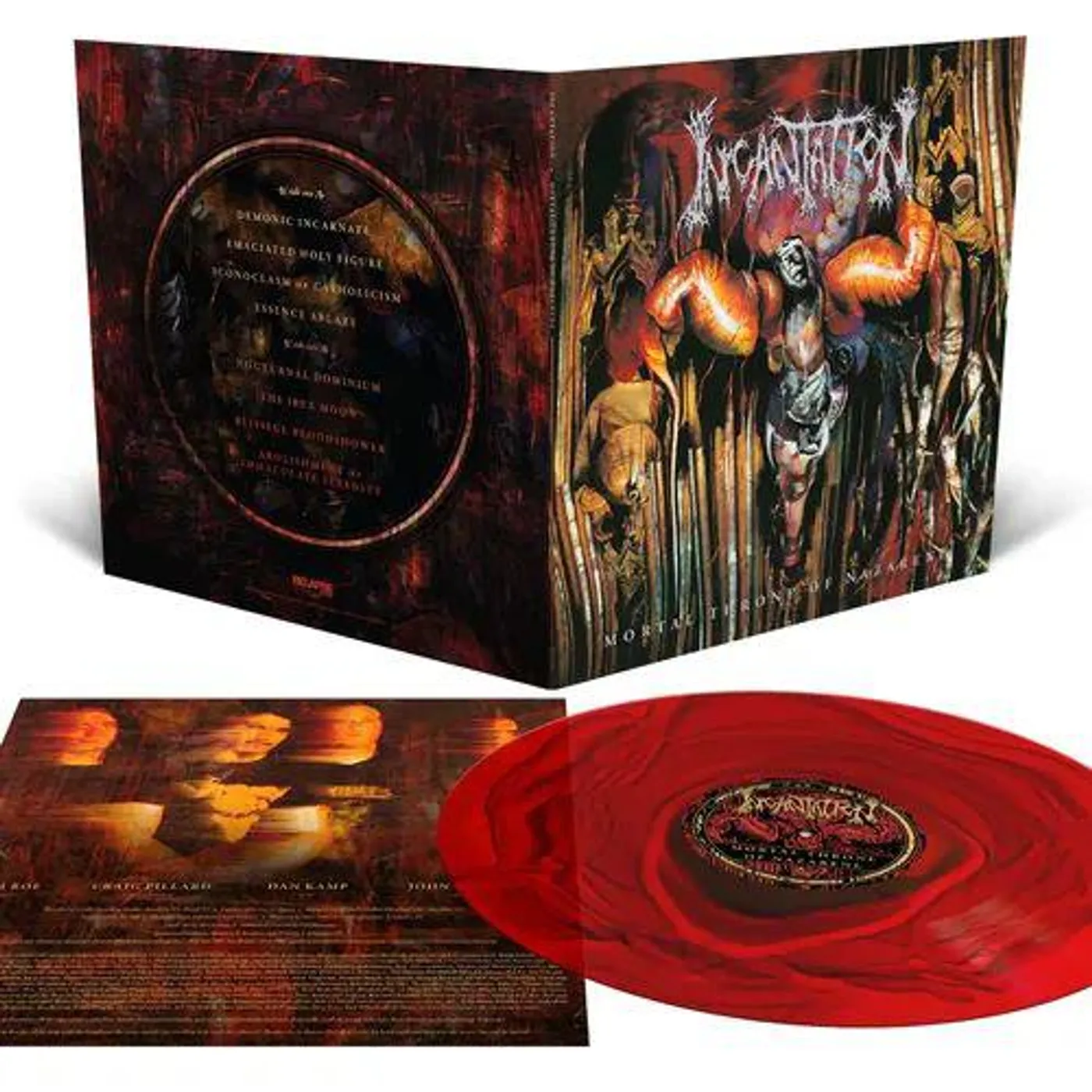 Incantation Mortal Throne of Nazarene (Reissue/ Custom Ripple) Vinyl Record