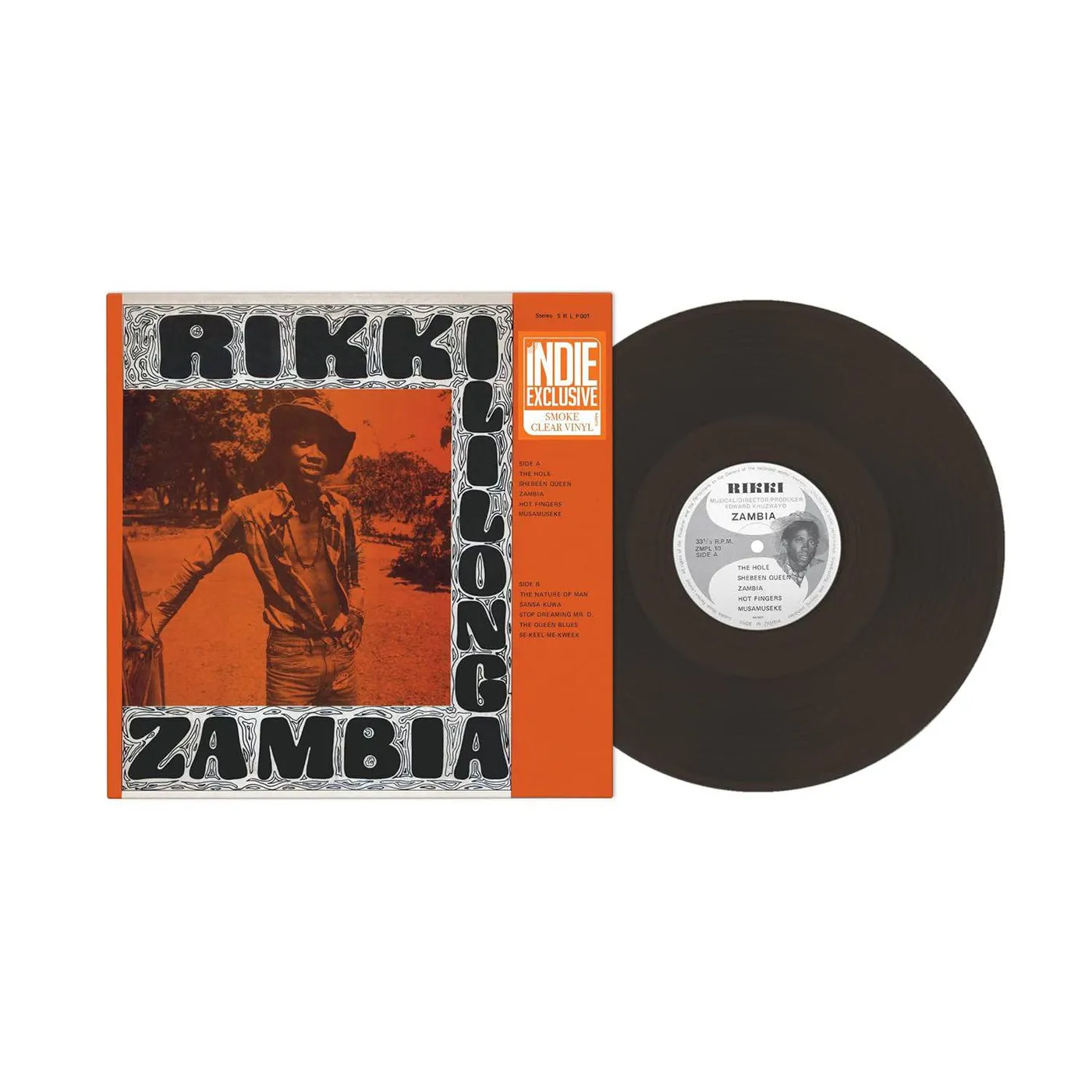 Rikki Ililonga  Zambia (Smoke) Vinyl Record