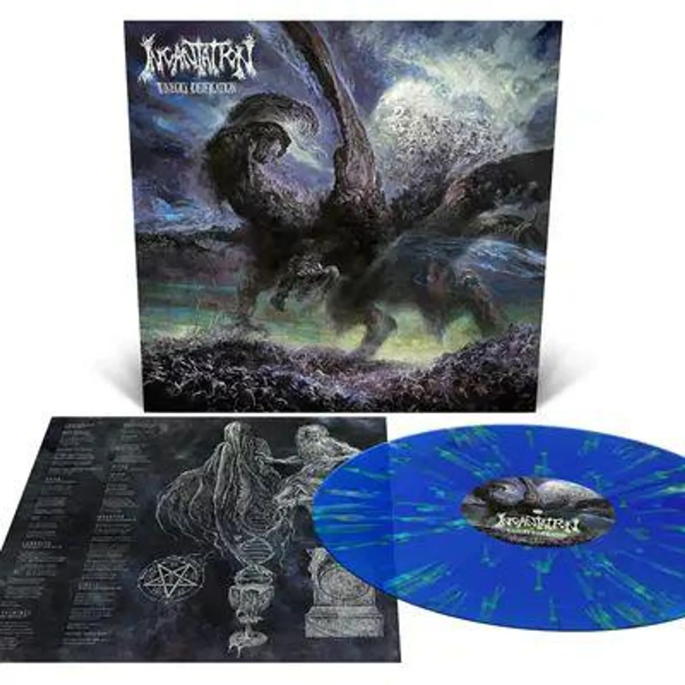 Incantation Unholy Deification (Blue, Splatter) Vinyl Record
