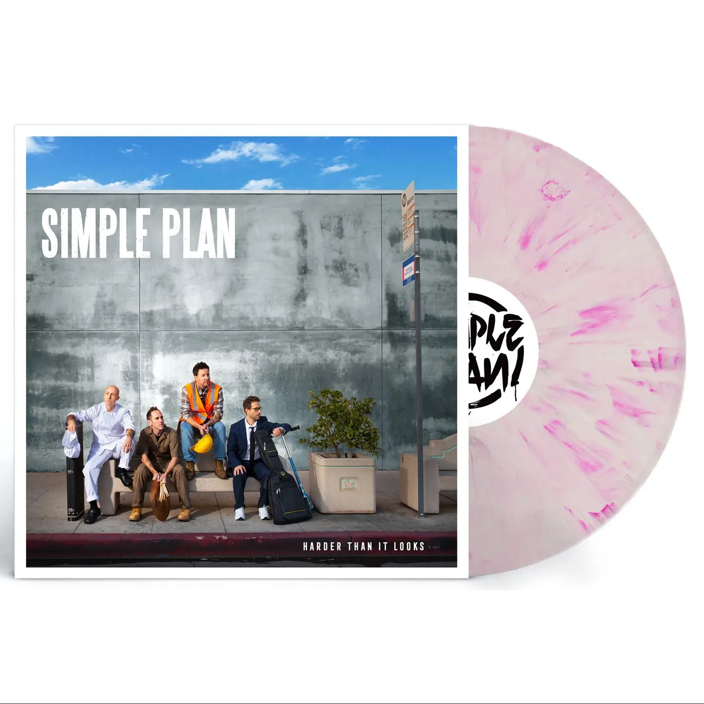 Simple Plan Harder Than It Looks (Pink Marble)  Vinyl Record