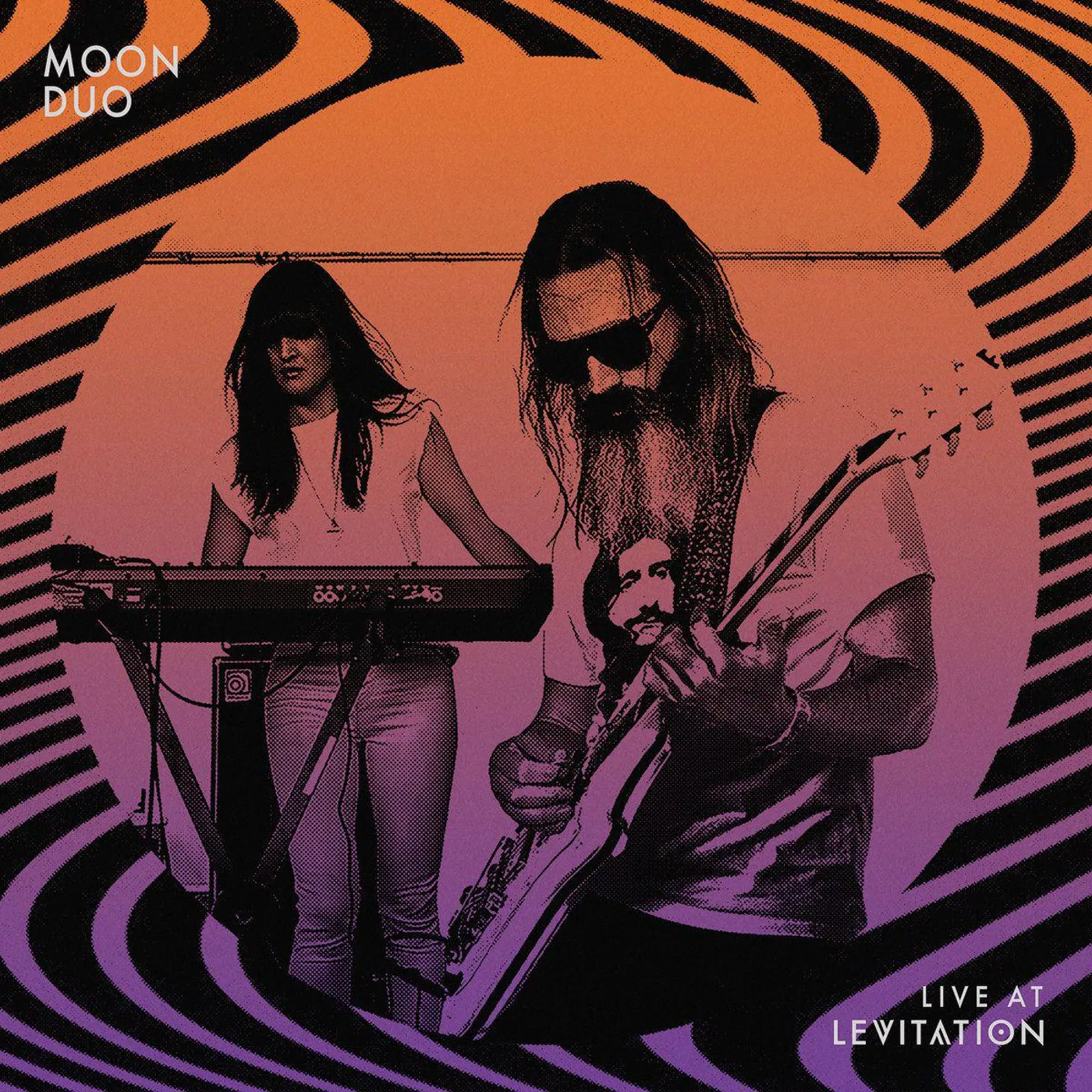 Moon Duo Live at Levitation (Orange/Bone/Black) Vinyl Record