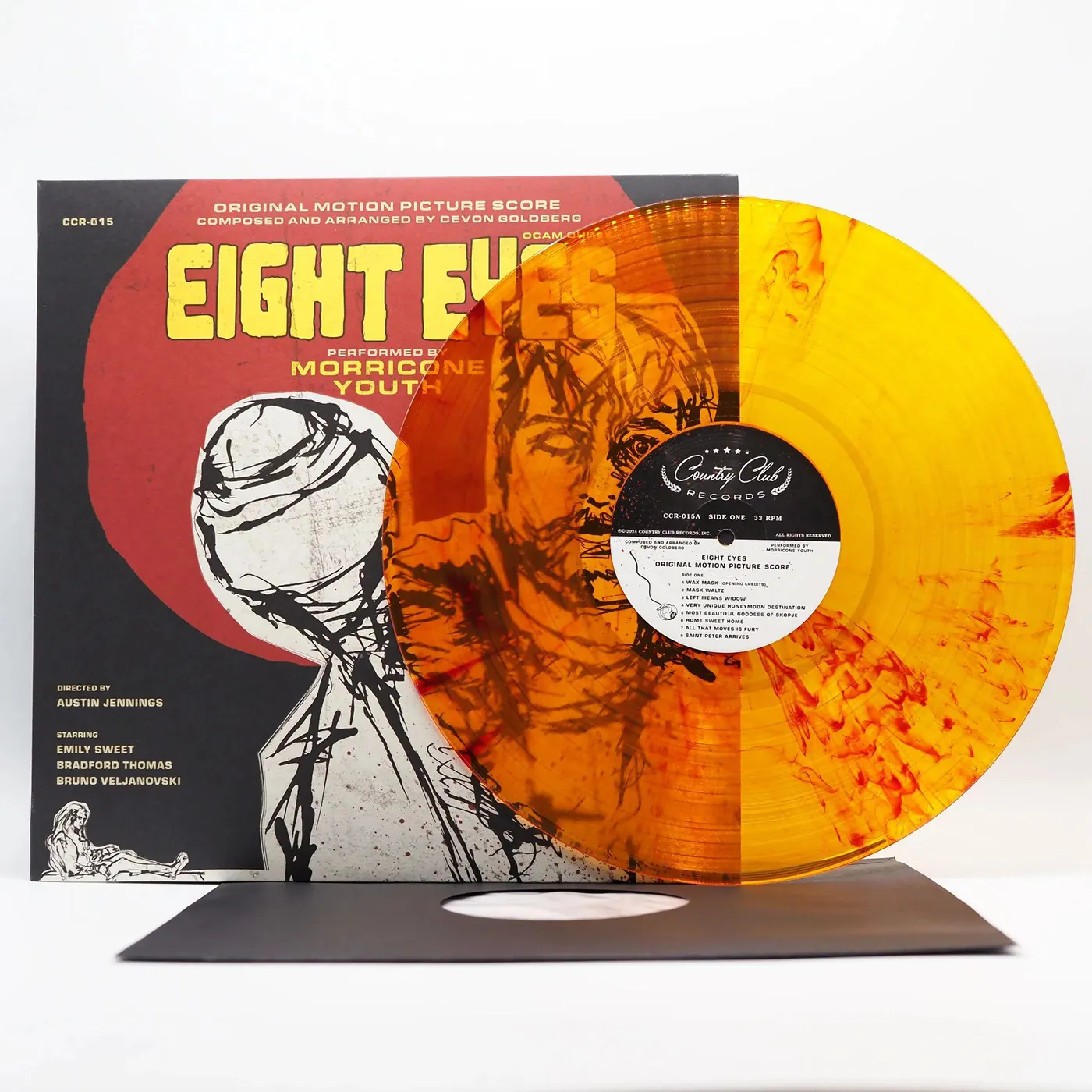 Devon Goldberg / Morricone Youth Eight Eyes - Original Soundtrack (Limited Edition/150 Gram /Bonus Tracks/Eyeball Clear with Red Blood Vessel Swirl) Vinyl Record 