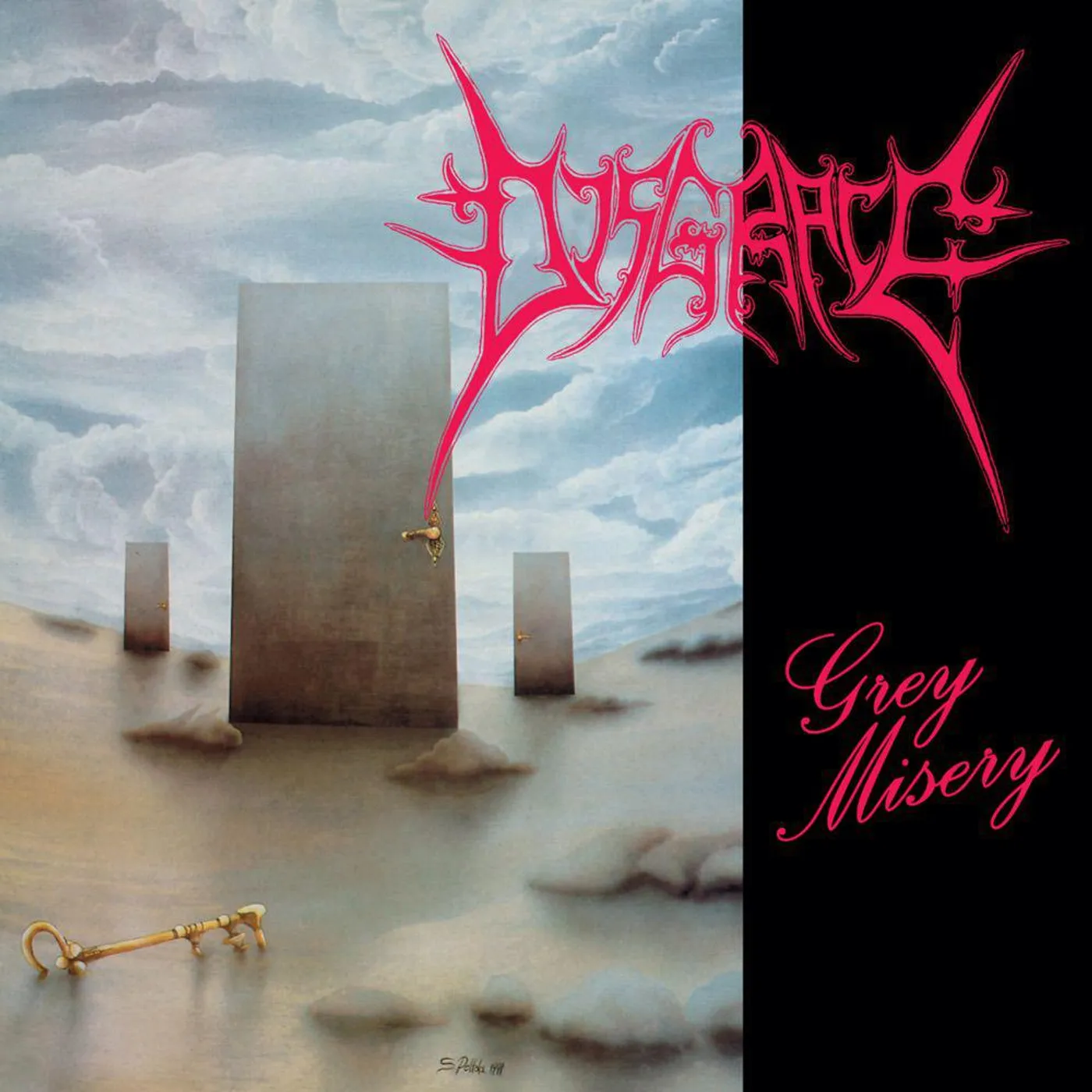 Disgrace Grey Misery (Red) Vinyl Record