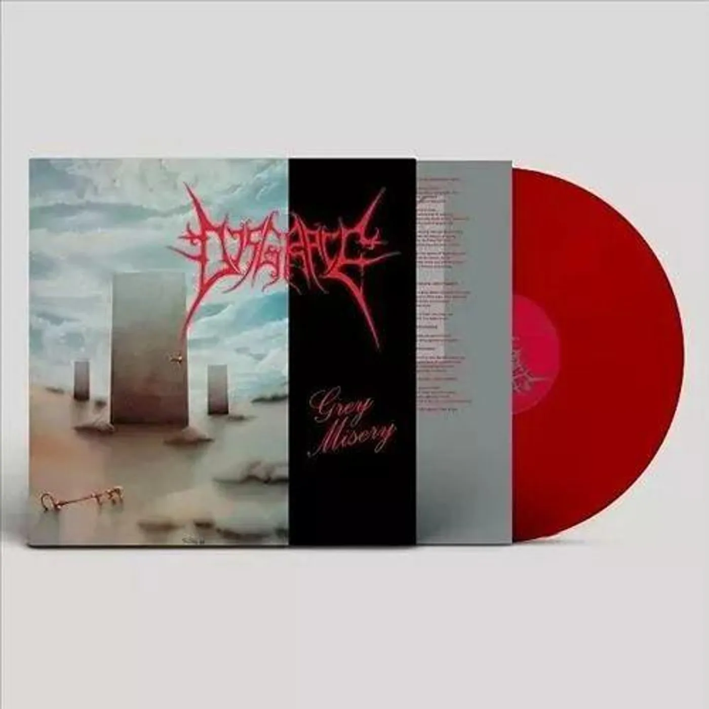 Disgrace Grey Misery (Red) Vinyl Record