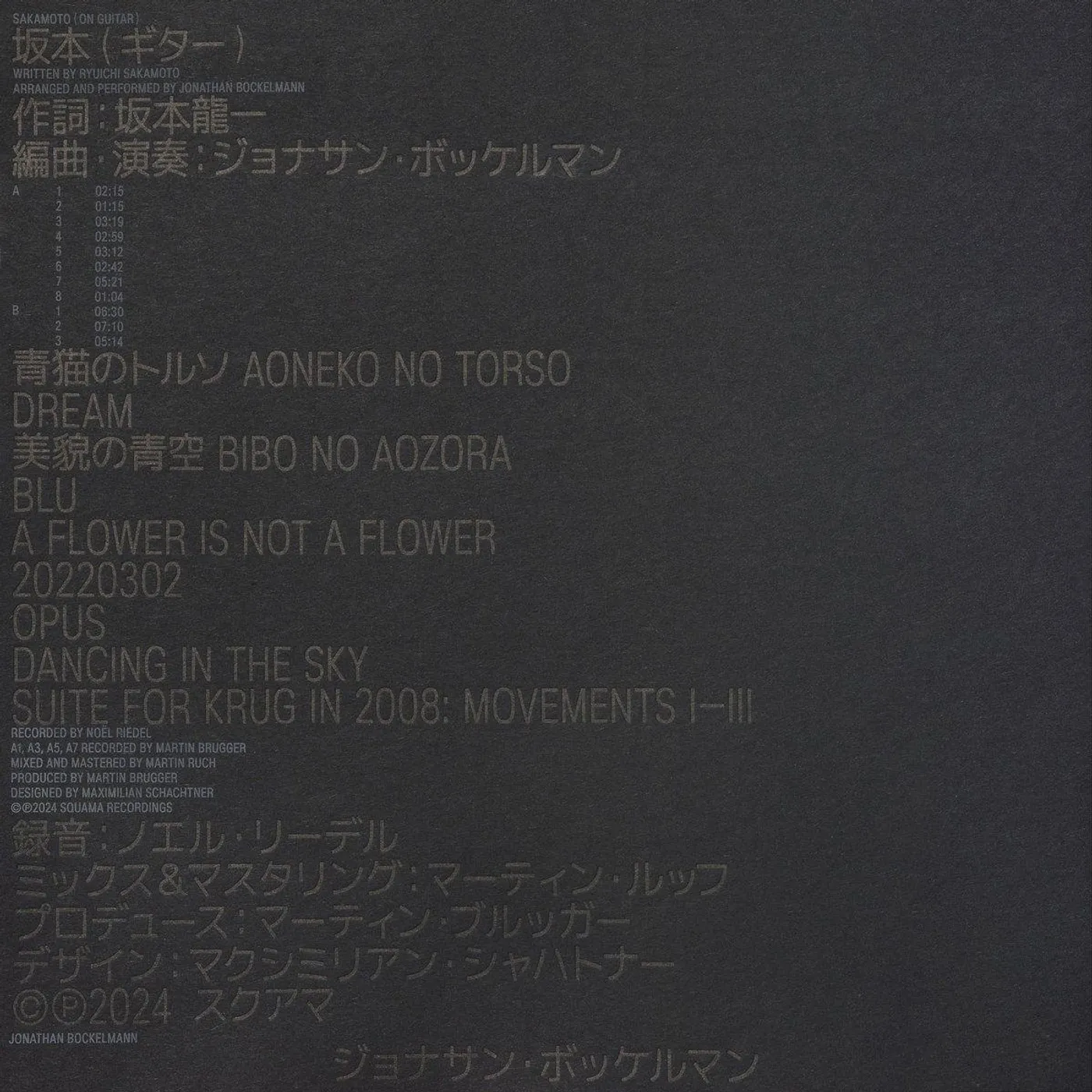 Jonathan Bockelmann Sakamoto On Guitar Vinyl Record