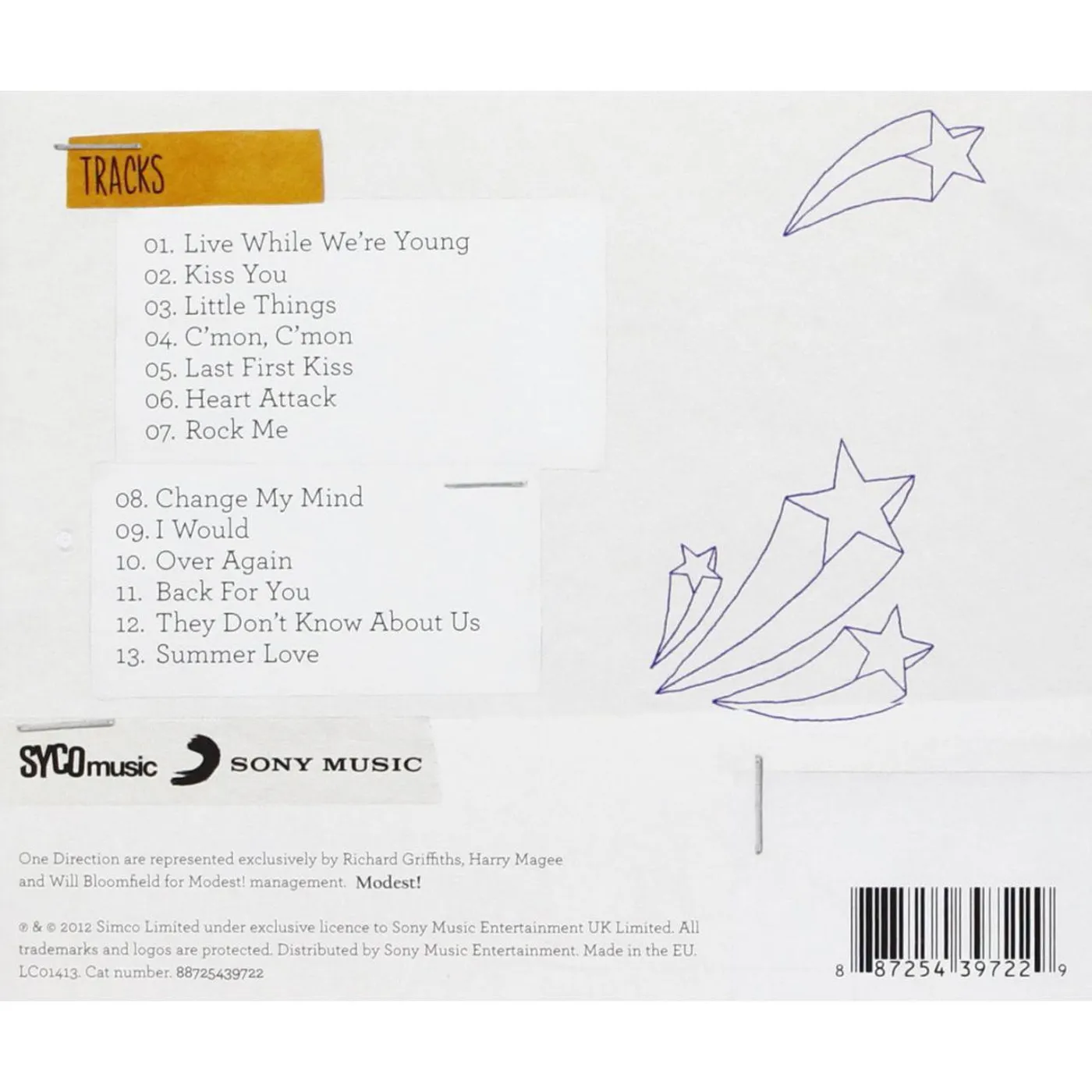One Direction TAKE ME HOME CD
