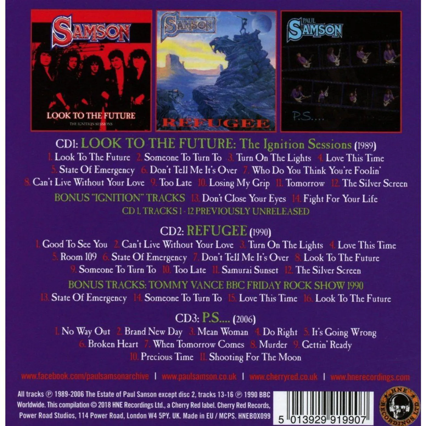 Samson Look To The Future / Refugee / PS (2-CD)