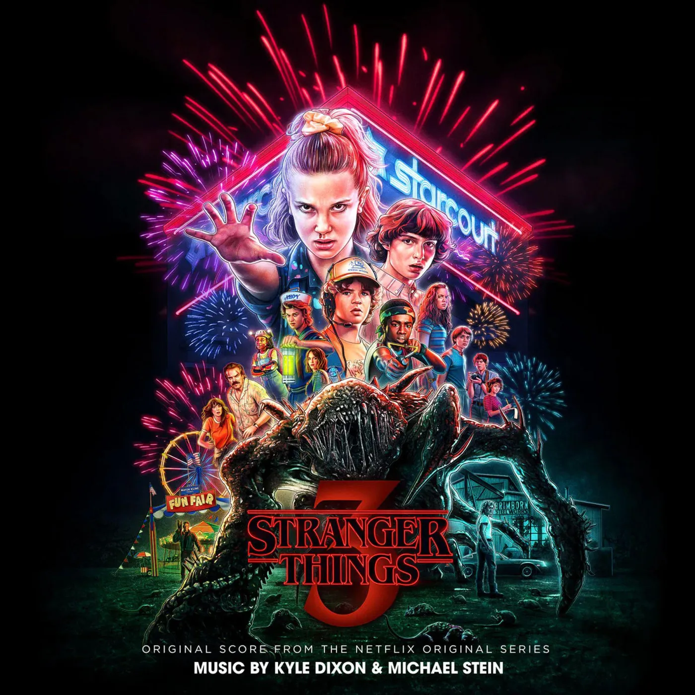 Kyle Dixon Stranger Things 3 (2LP/Fireworks Splatter) Vinyl Record