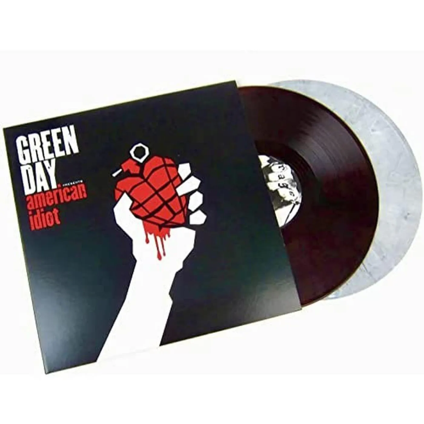 Green Day American Idiot (Red/White Swirl) Vinyl Record