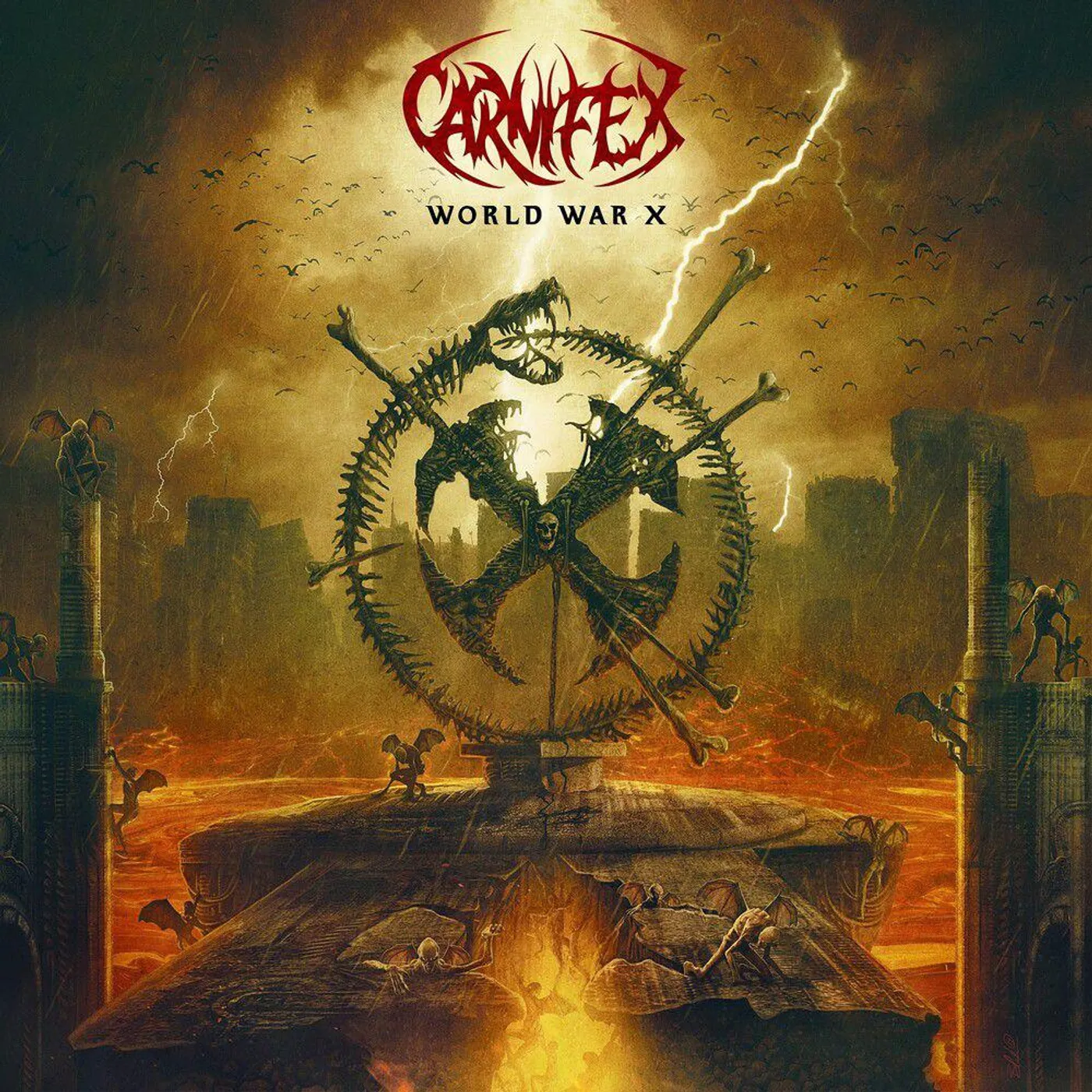 Carnifex WORLD WAR X (ORANGE/BLACK SPLATTER) Vinyl Record