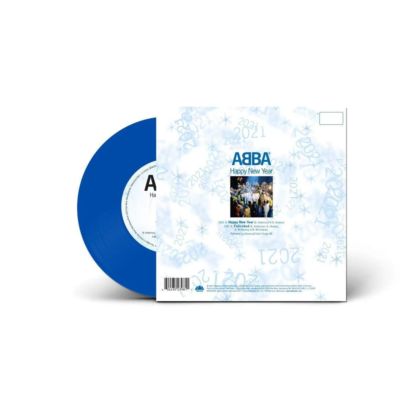 ABBA Happy New Year (Clear Blue) Vinyl Record