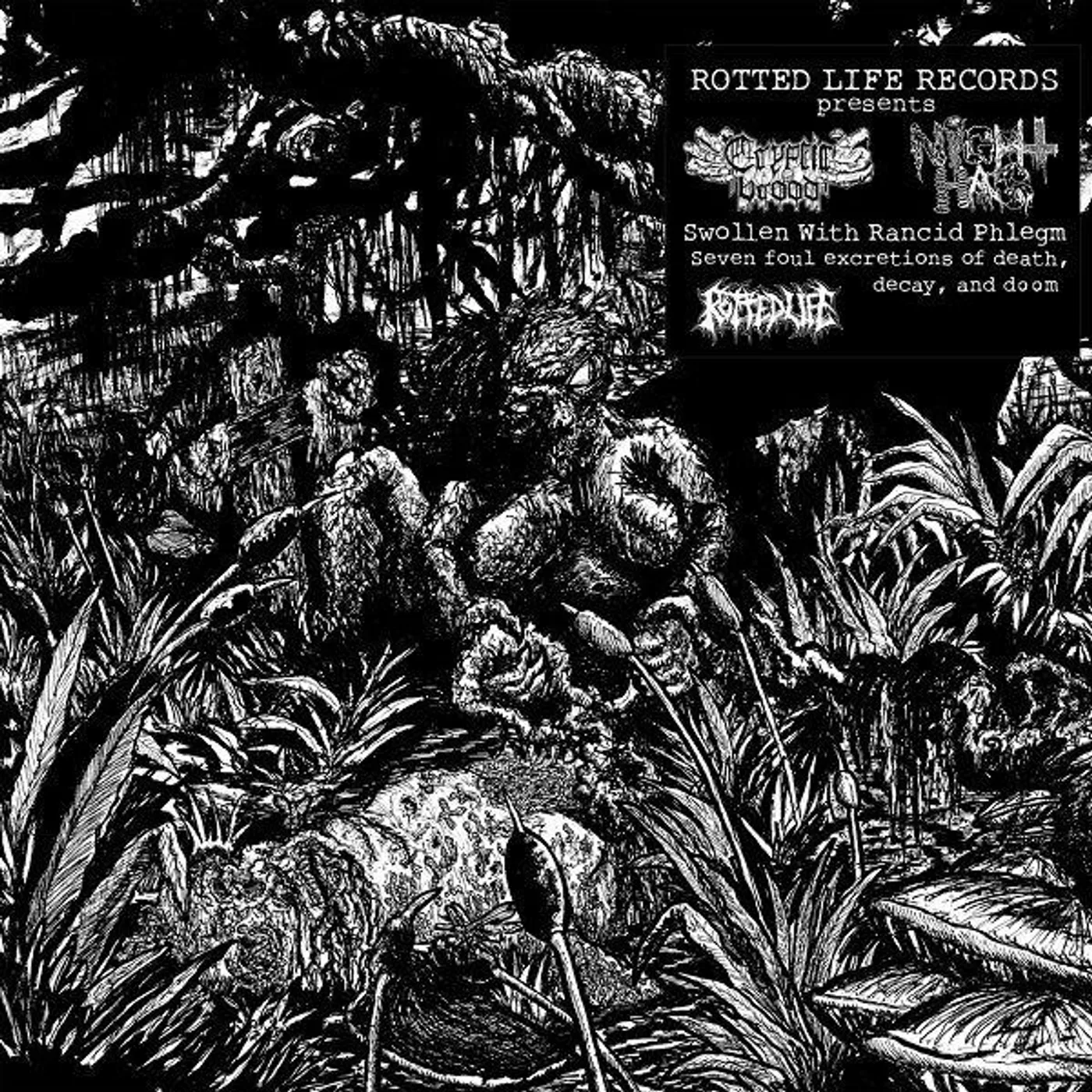 Cryptic Brood & Night Hag Swollen With Rancid Phlegm Vinyl Record