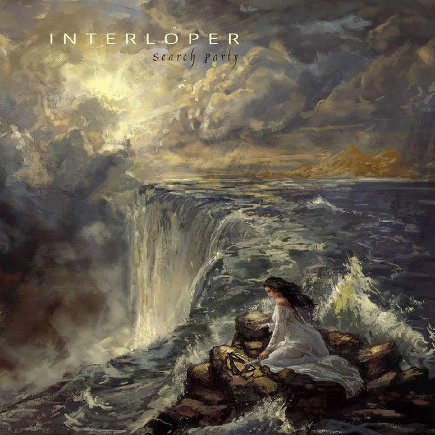 Interloper SEARCH PARTY (MUSTARD & BROWN W/ BLACK SWIRL) Vinyl Record