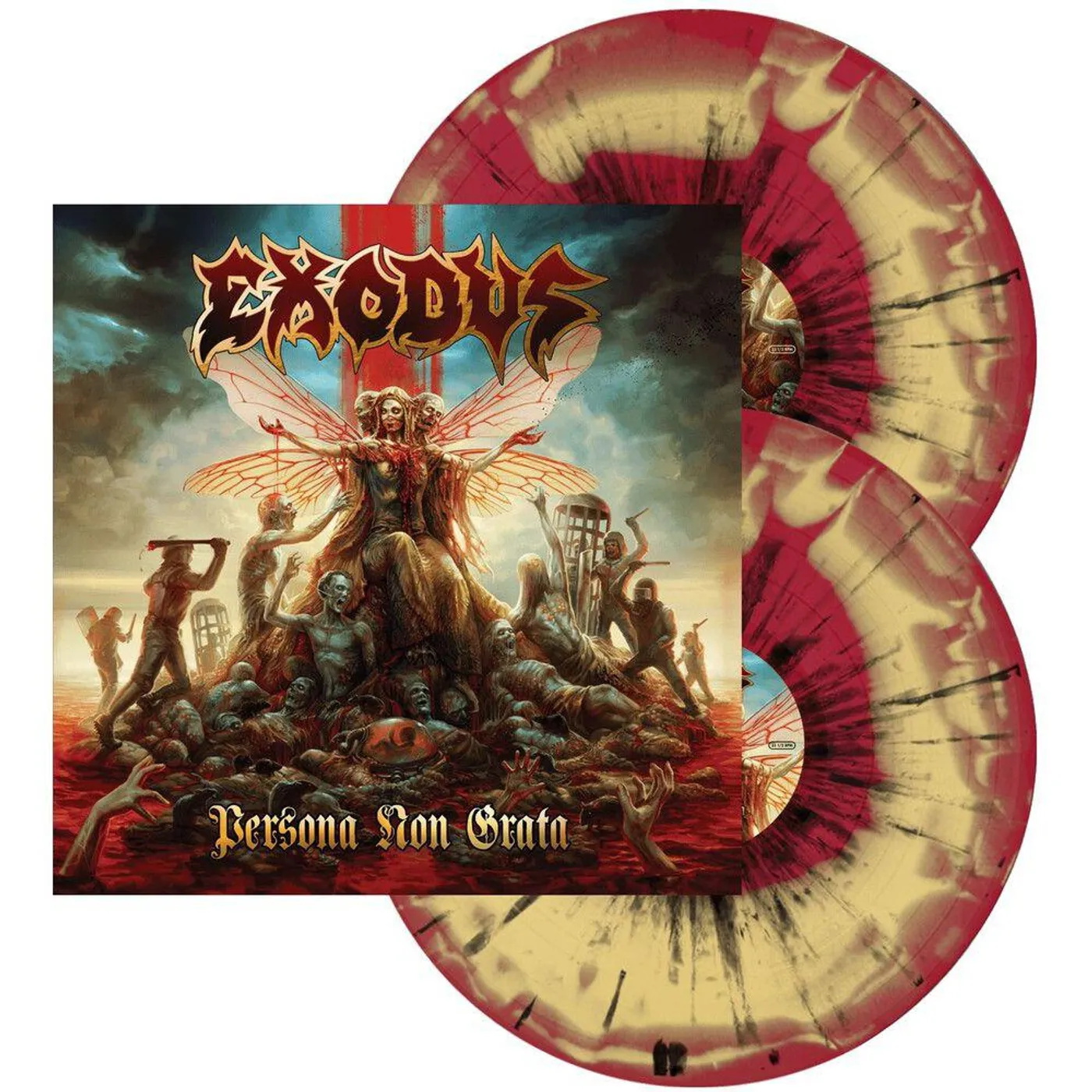 Exodus PERSONA NON GRATA (RED & MUSTARD / BLACK SPLATTER VINYL) Vinyl Record