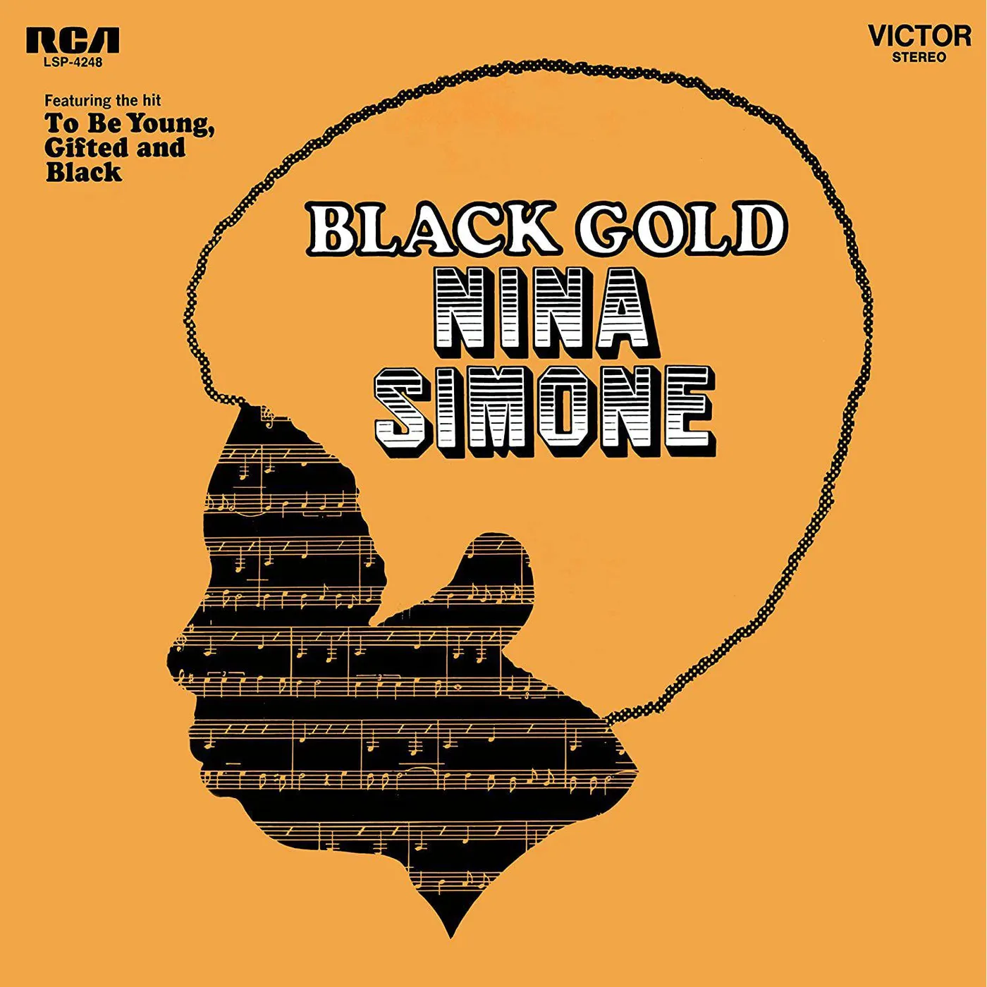 Nina Simone Black & Gold Vinyl Record