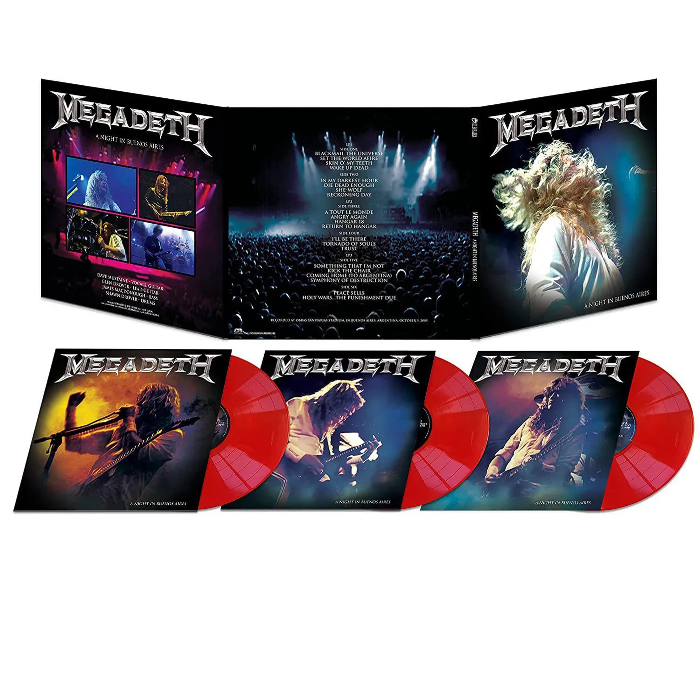 Megadeth Night In Buenos Aires (Red) Vinyl Record