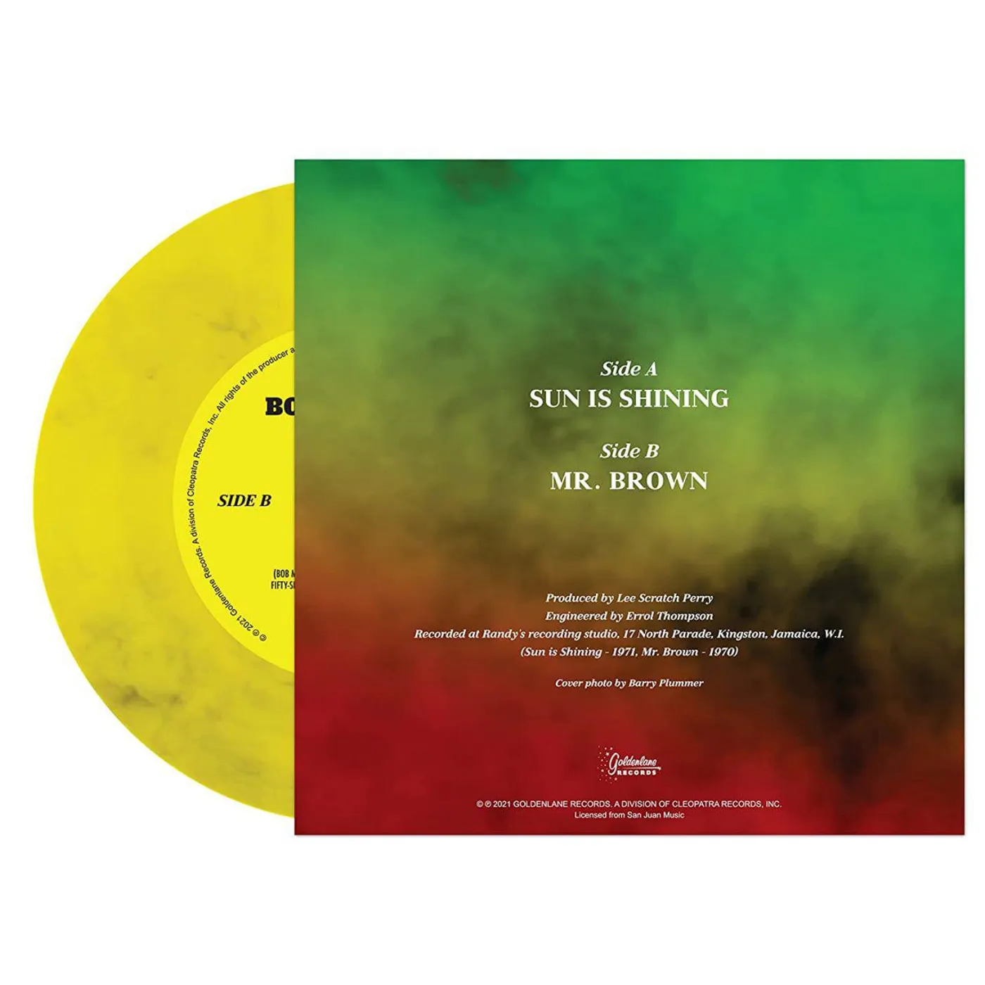 Bob Marley SUN IS SHINING (YELLOW MARBLE) Vinyl Record