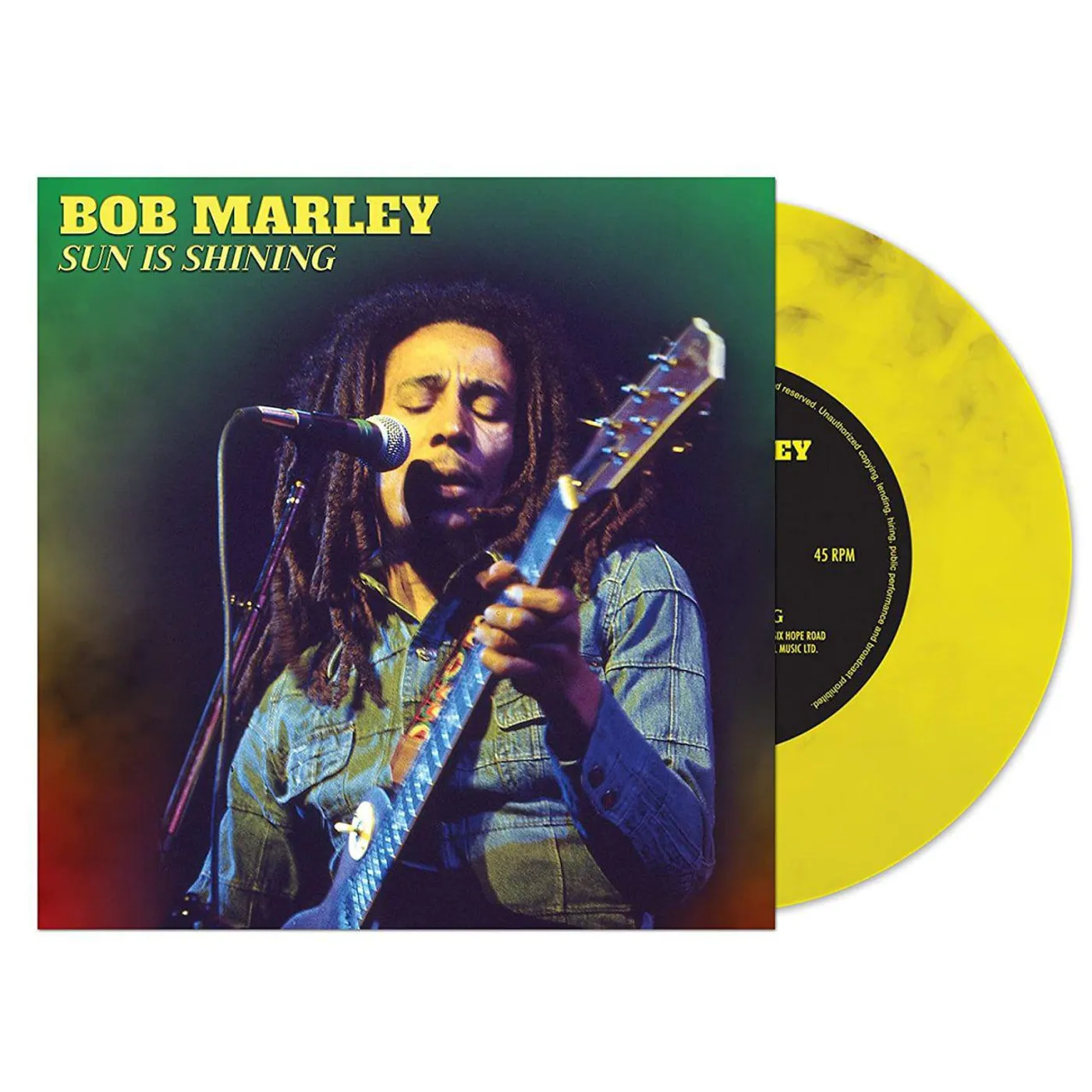Bob Marley SUN IS SHINING (YELLOW MARBLE) Vinyl Record