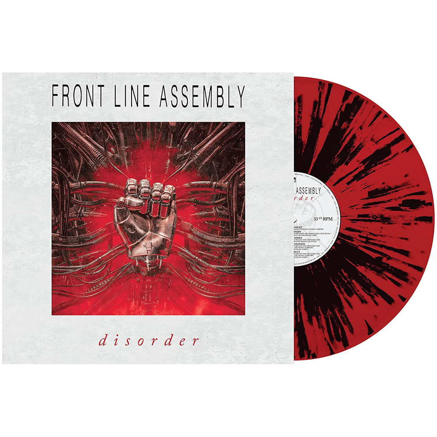 Front Line Assembly DISORDER (RED & BLACK SPLATTER) Vinyl Record
