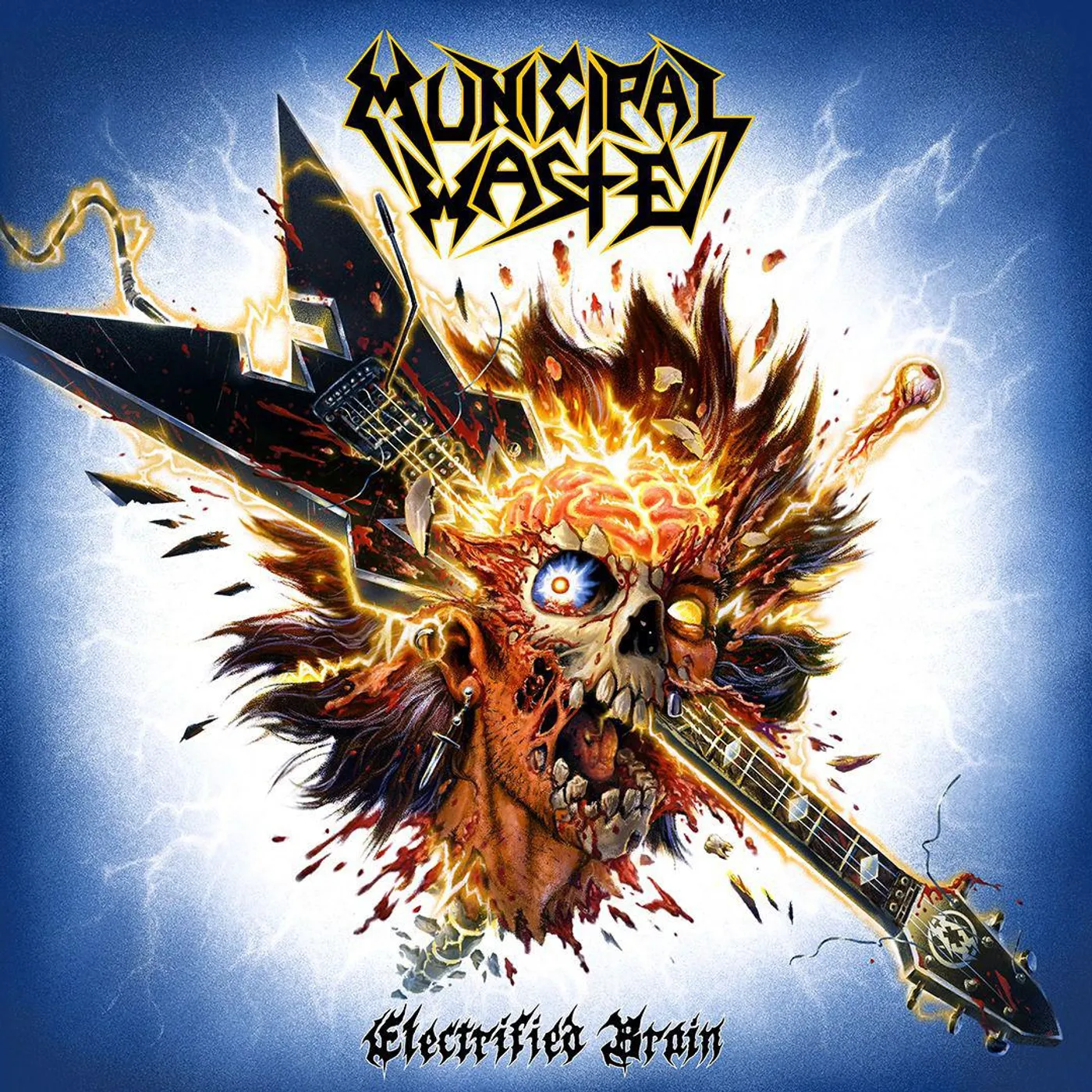 Municipal Waste Electrified Brain (Blue Marble) Vinyl Record