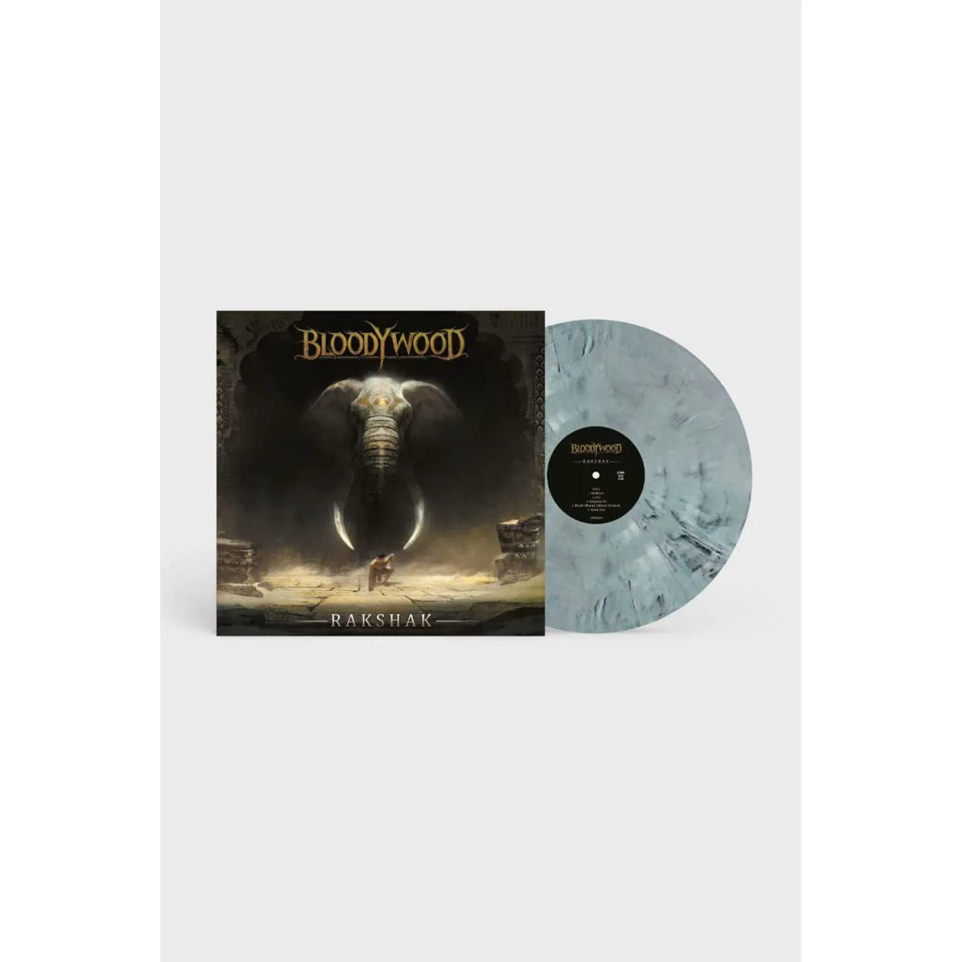 Bloodywood Rakshak (Limited Edition White/Blue/Black Marbled) Vinyl Record