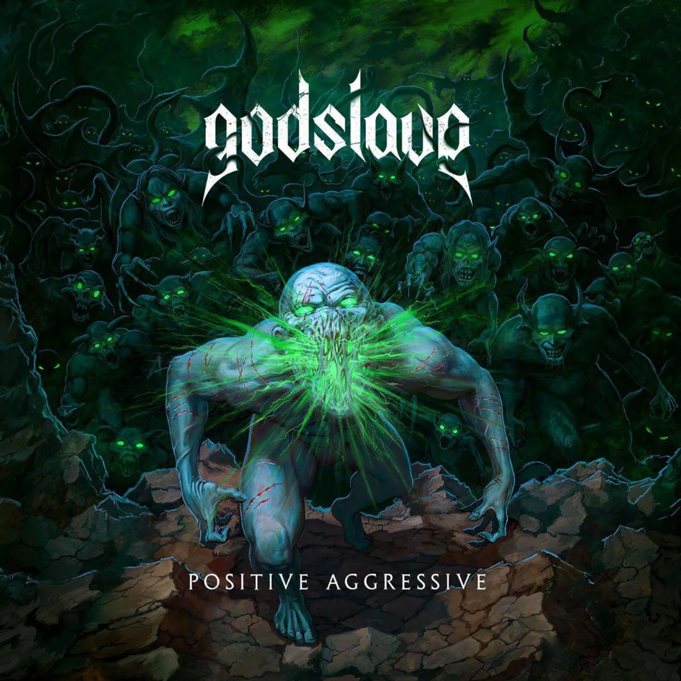 Godslave Positive Aggressive - Green Vinyl Record
