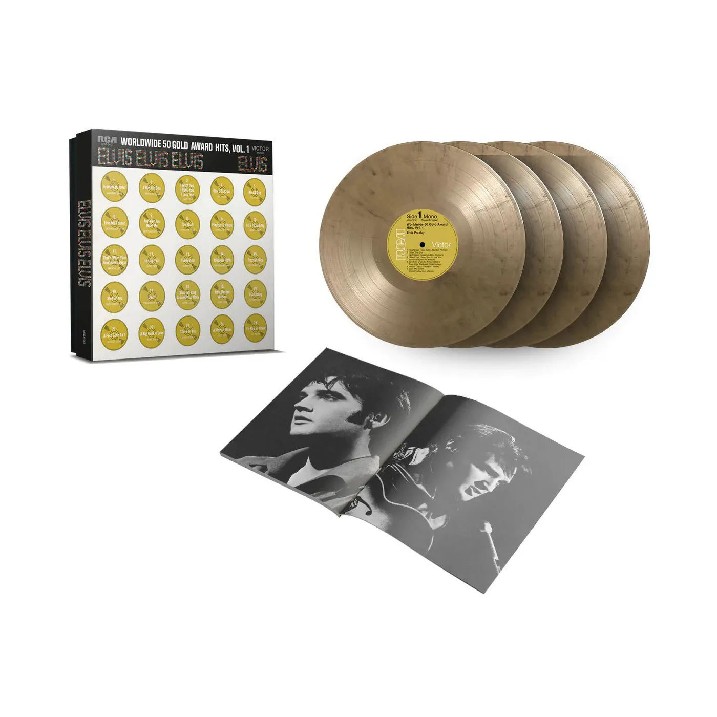 Elvis Presley Worldwide 50 Gold Award Hits Vol. 1 (180G / Gold & Black Marbled Vinyl / Box Set)