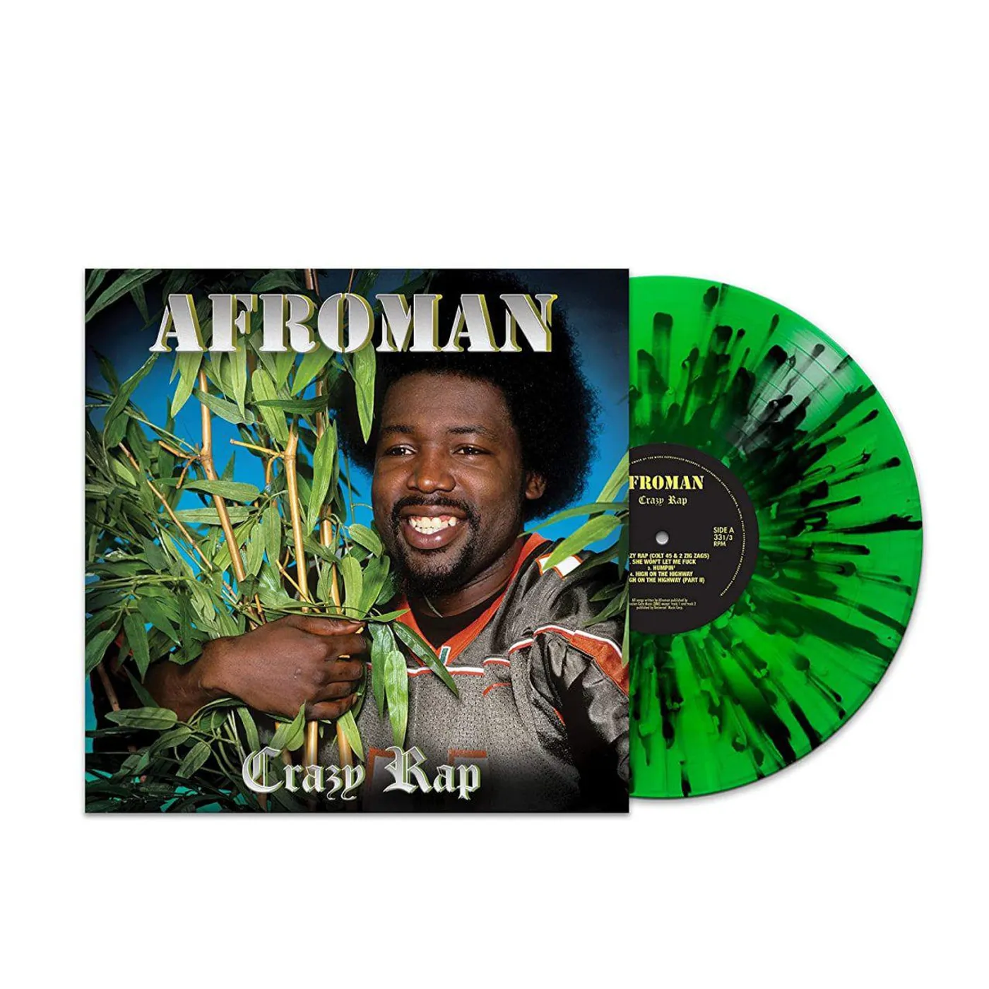 Afroman Crazy Rap - Green/Black Splatter Vinyl Record