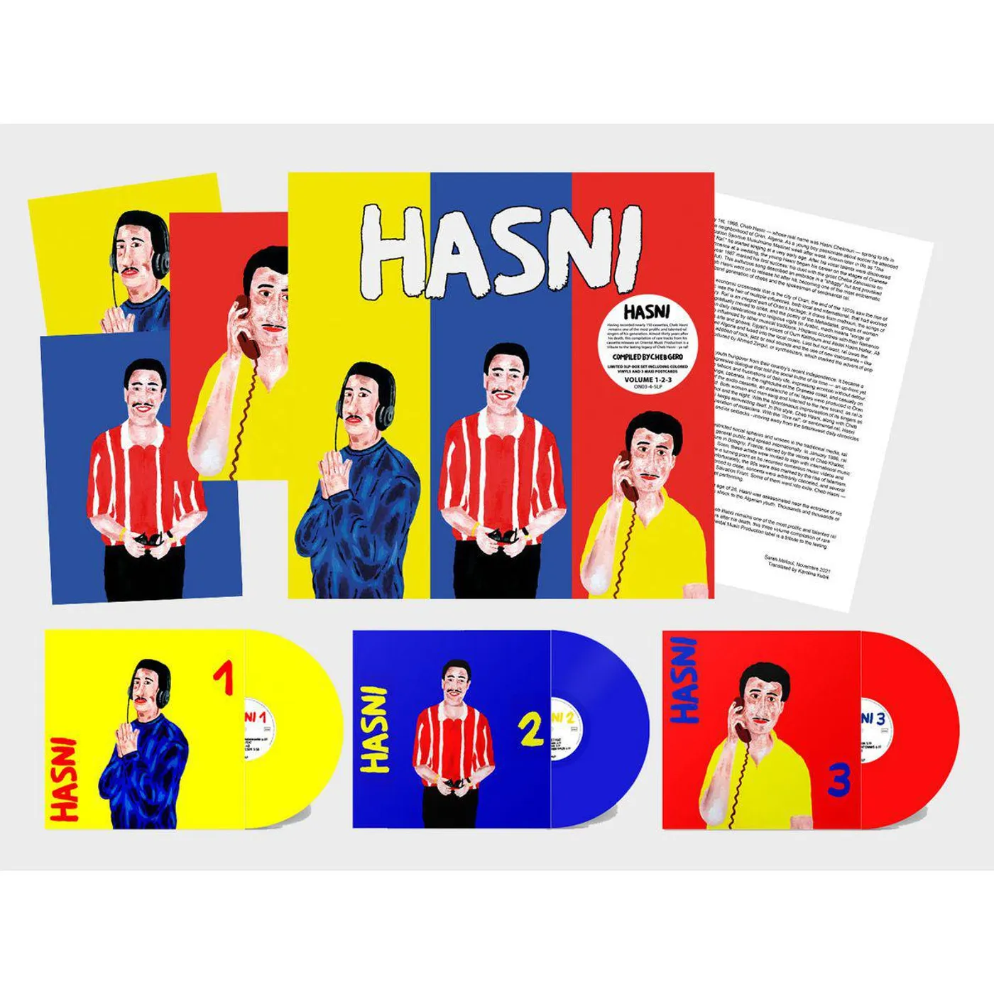 Cheb Hasni Volumes 1, 2 & 3 (Box Set) Vinyl Record