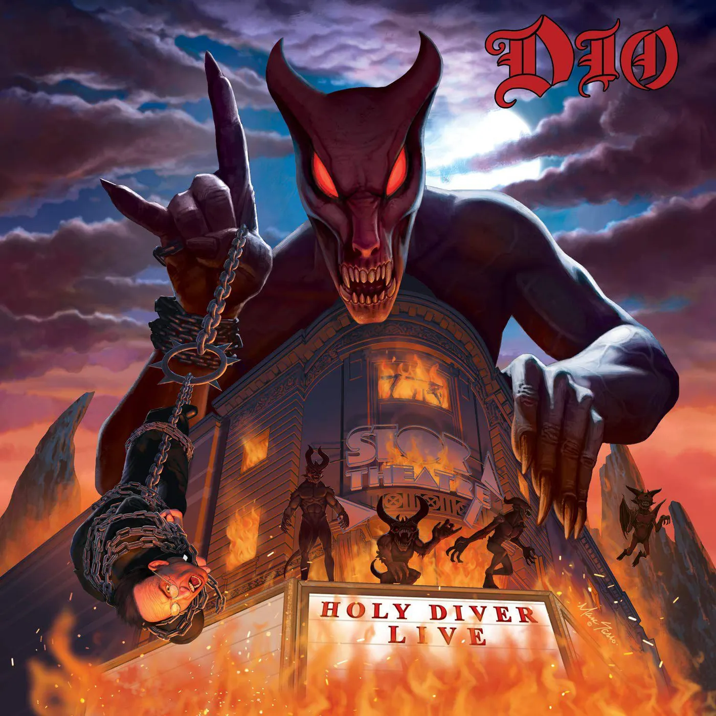 Dio HOLY DIVER LIVE / ELECTRA (DIE CUT LOGO) Vinyl Record