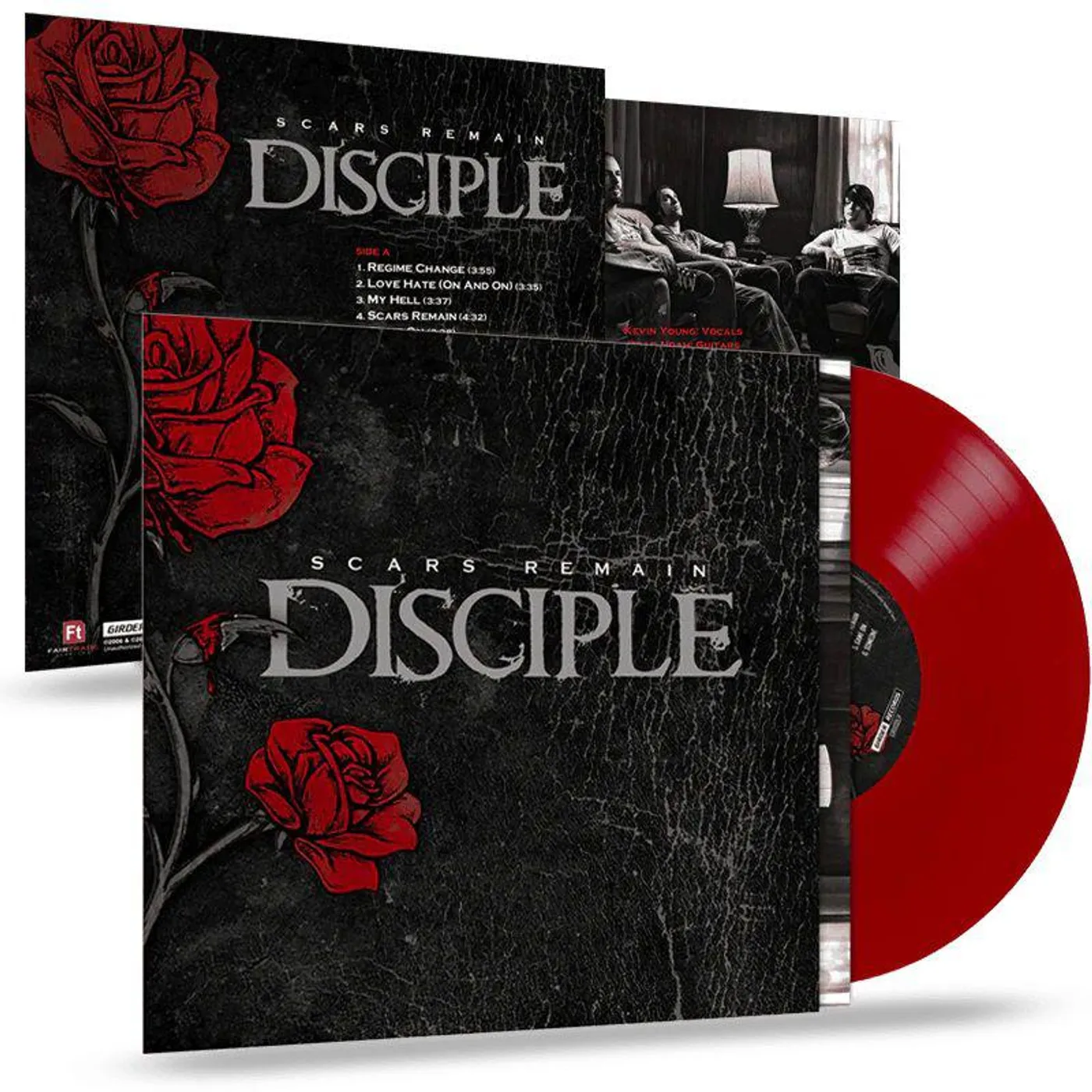 DISICPLE Scars Remain (Red Rose) Vinyl Record