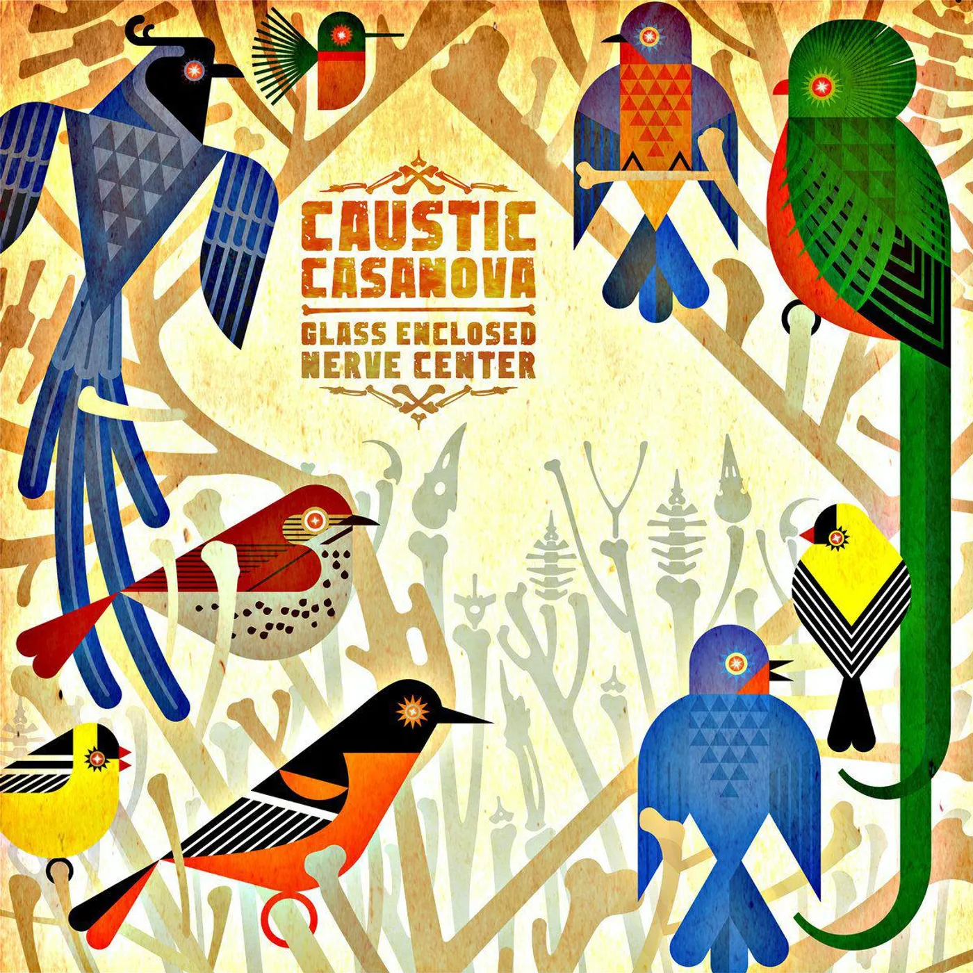 Caustic Casanova GLASS ENCLOSED NERVE CENTER - TRANSPARENT BLUE Vinyl Record
