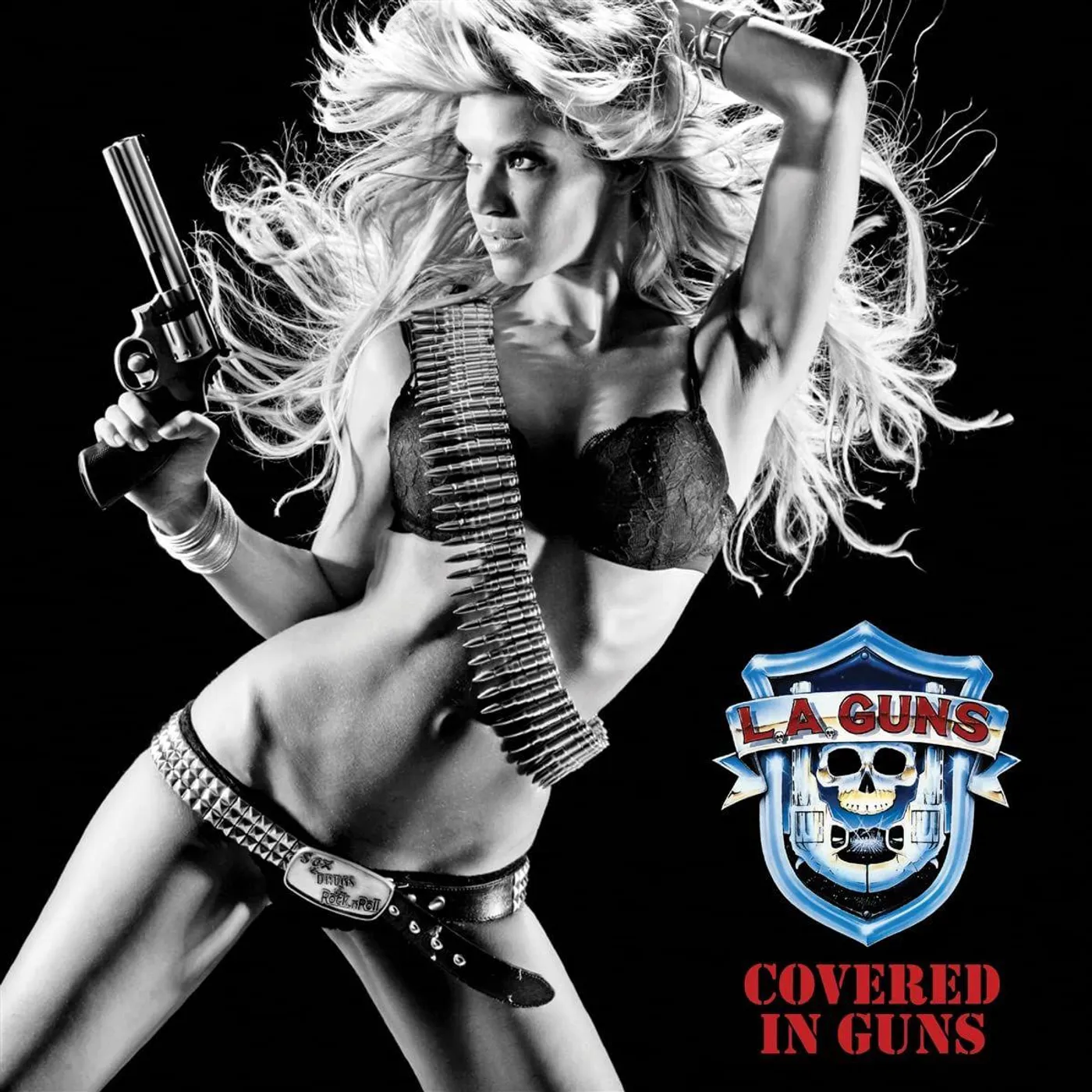L.A. Guns Covered In Guns - Red & Blue Vinyl Record