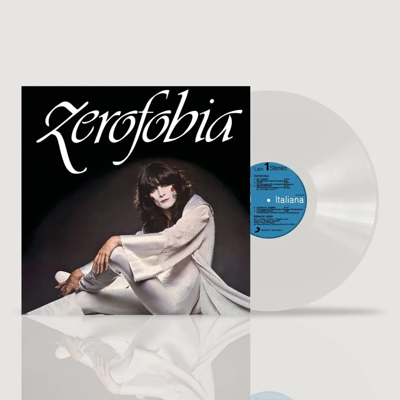 Renato Zero Zerofobia (White) Vinyl Record