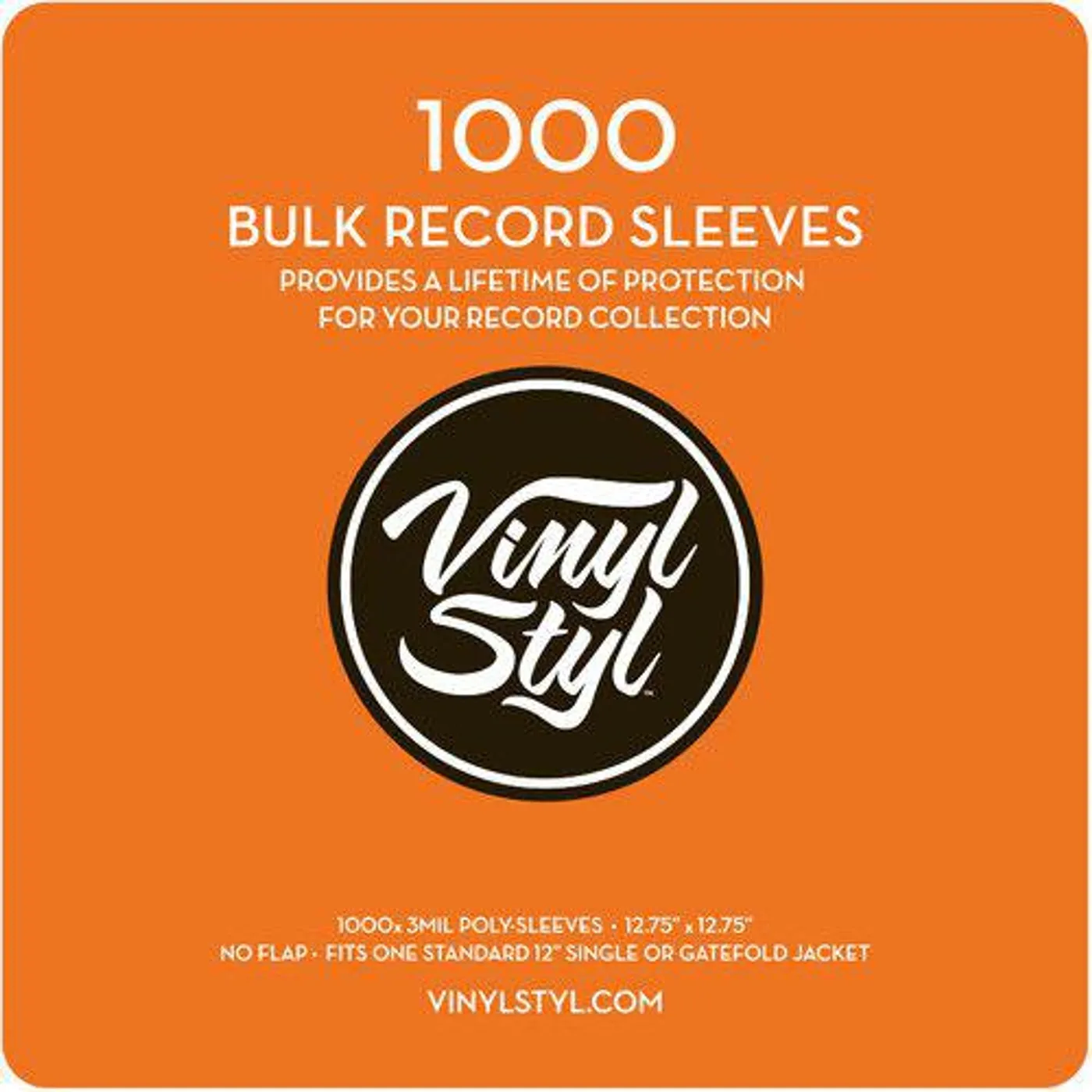 Vinyl accessories Vinyl Styl 12in Record Outer Sleeves 1000 CNT Clr
