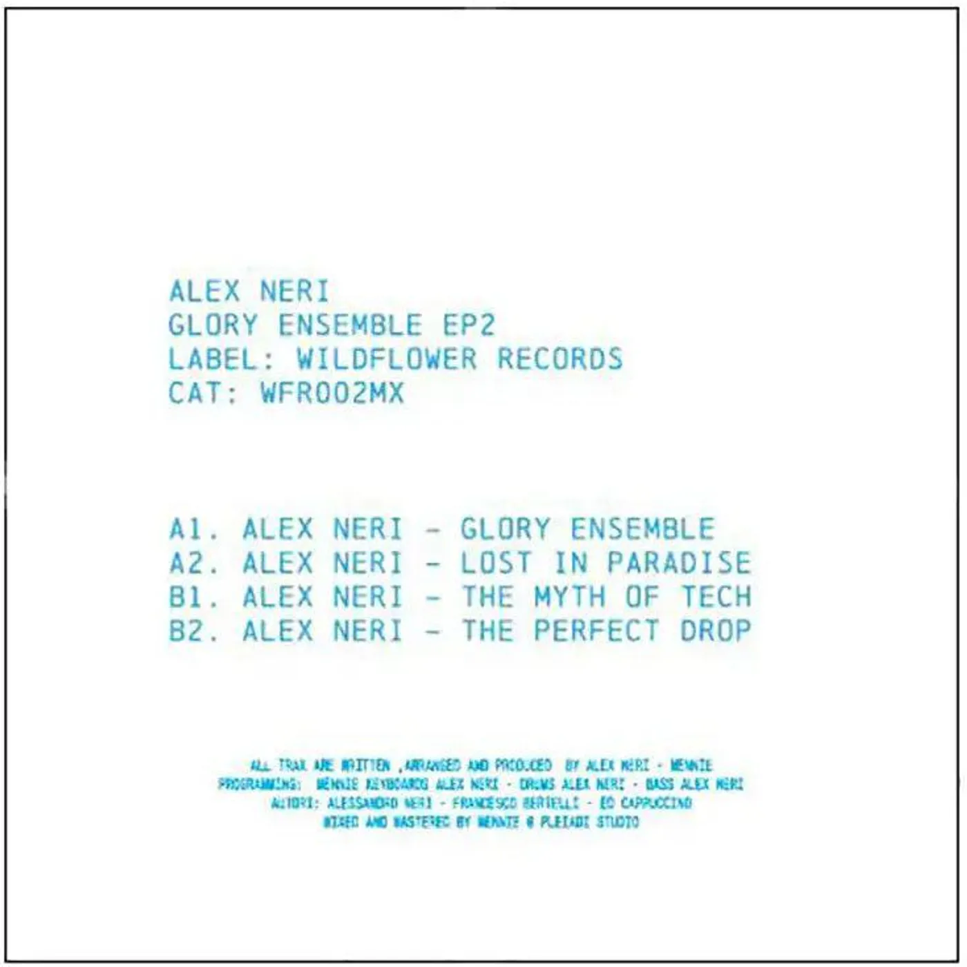 Alex Neri GLORY ENSAMBLE EP 2 Vinyl Record