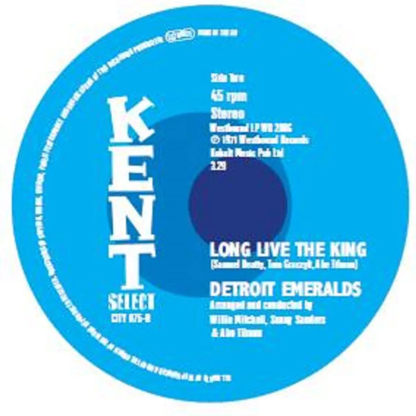 Eddie Hill / Detroit Emeralds I Am So Thankful / Long Live the King Vinyl Record