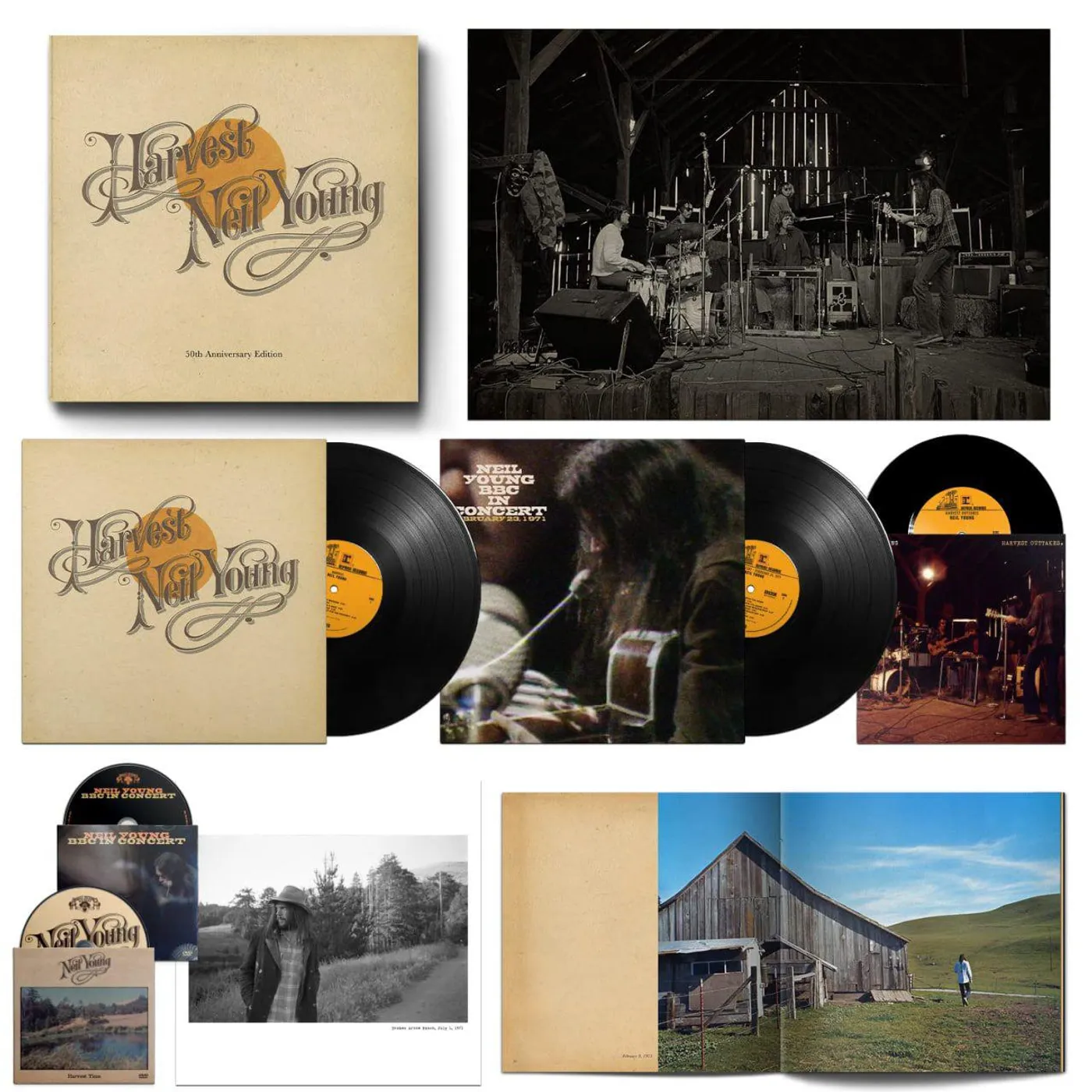 Neil Young Harvest (5LP/50th Anniversary Edition/Box Set) Vinyl Record