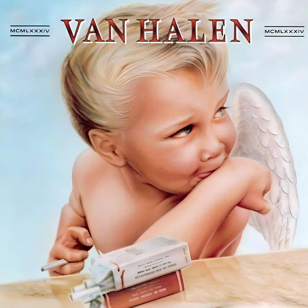 US-original 反転ジャケット 1984 Van Halen Us-Original Inverted Jacket Upside Down Back Print 1984