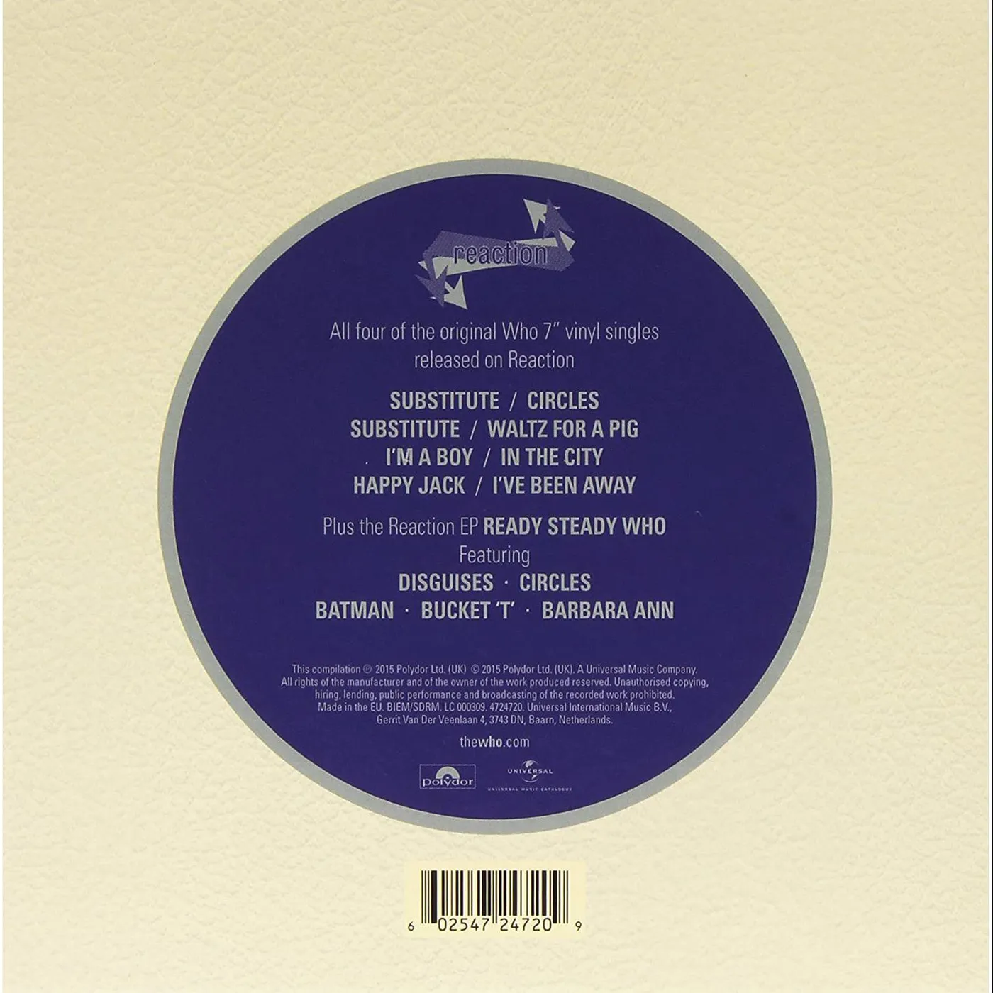 The Who Reaction Singles (Box Set) Vinyl Record